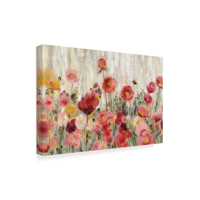 Trademark Fine Art Framed 12-in H x 19-in W Floral Print on Canvas in ...
