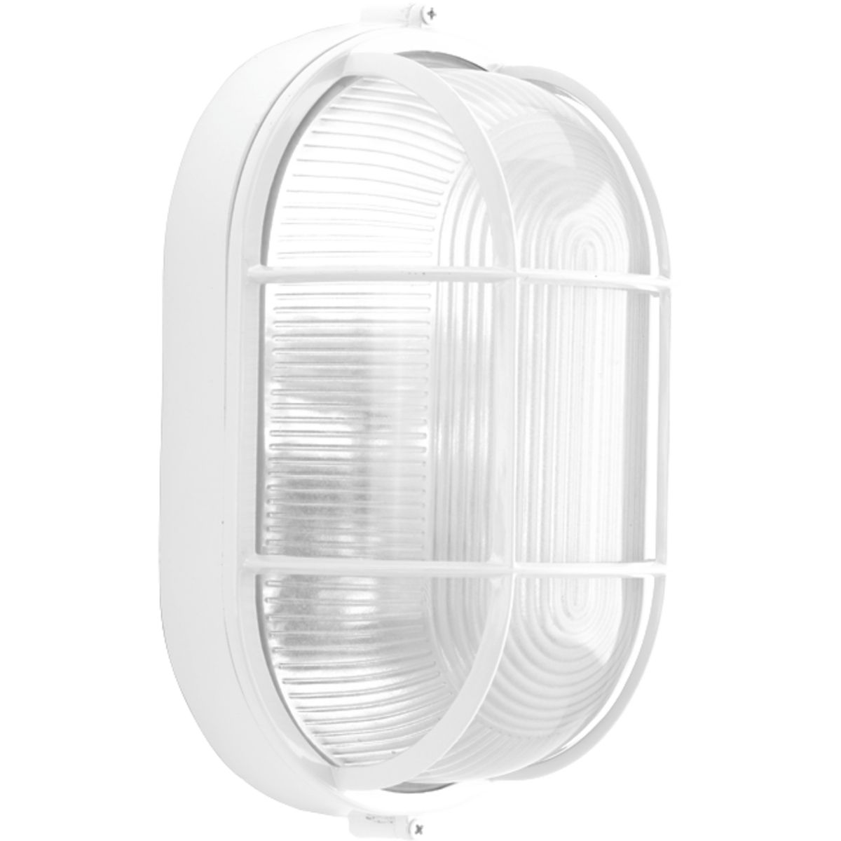 White Aluminum Indoor/Outdoor Flush Mount Light with Polycarbonate Shade
