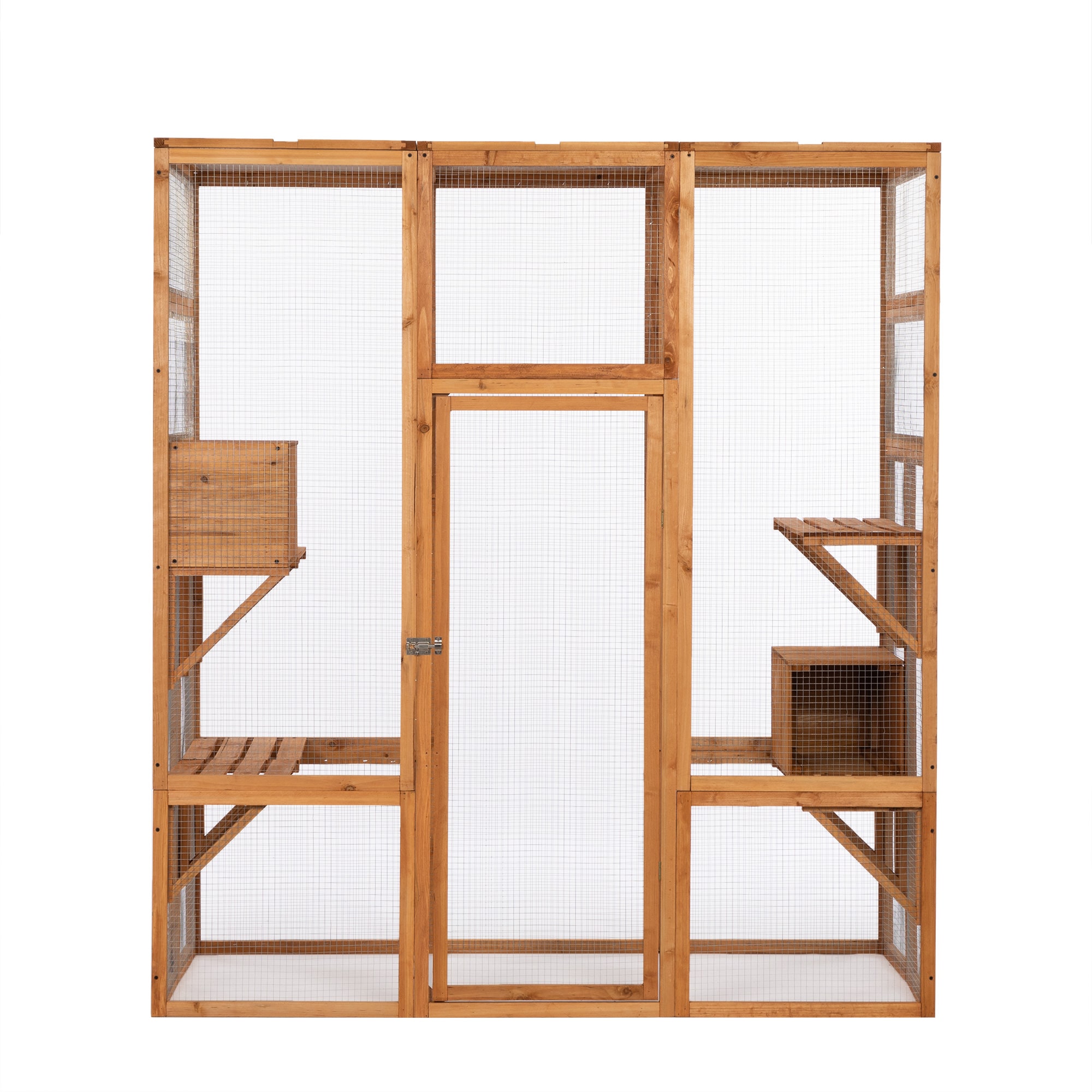 Kahomvis MIX-QPCW-499 Wood Indoor/Outdoor Large Cat House