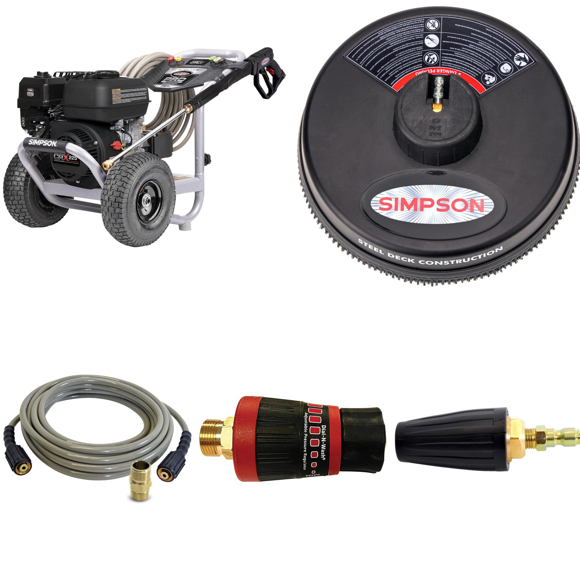 SIMPSON  Pro Series with Triplex Pro Pump (50-State) 3700 PSI 2.5-GPM Cold Water Gas Pressure Washer Combo Kit