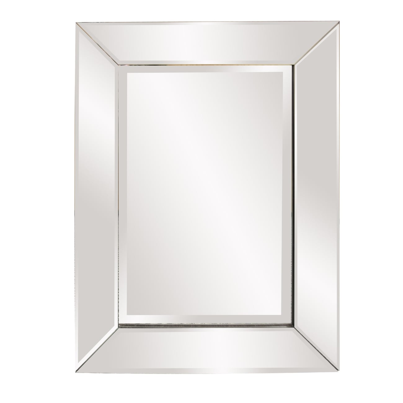 HomeRoots 4000383730 18-in W x 24-in H Clear Beveled Wall Mirror