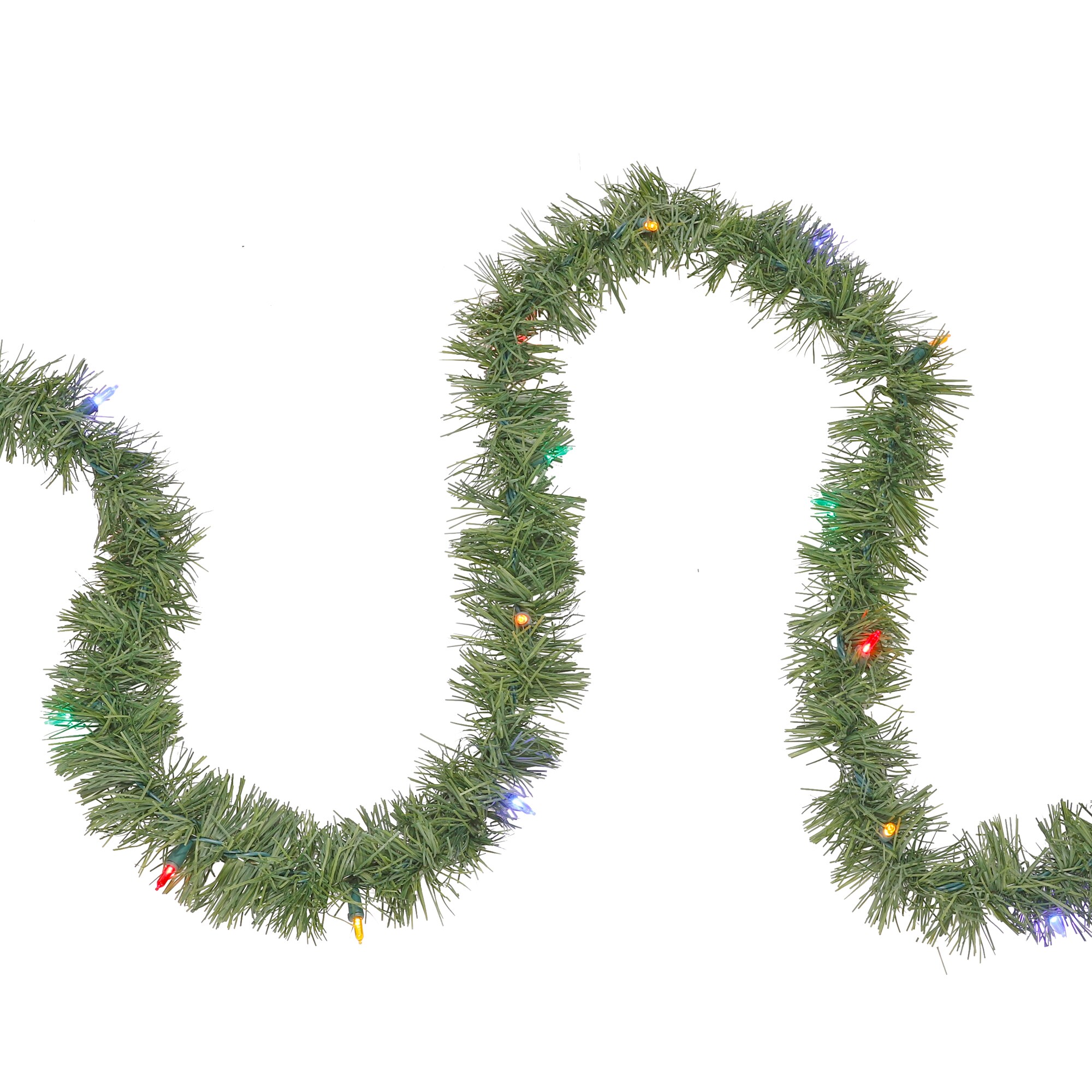 18-ft Multicolor LED Pre-lit Pine Christmas Garland