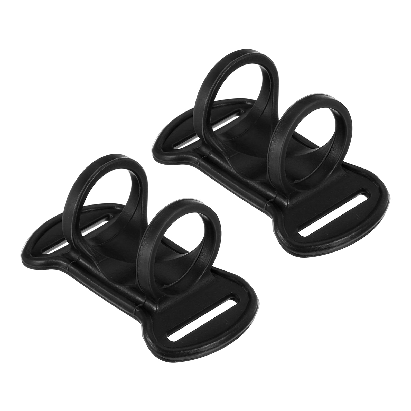 PATIKIL Headlamp Flashlight Holder 2pcs Silicone Soft High Elastic Hands-Free Head Lamp Stand Replacement for Flashlight Outside Camping Riding Black