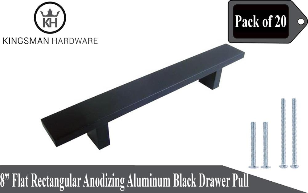 Kingsman Hardware LW8BLK-20 Cabinet-Pulls - View #2