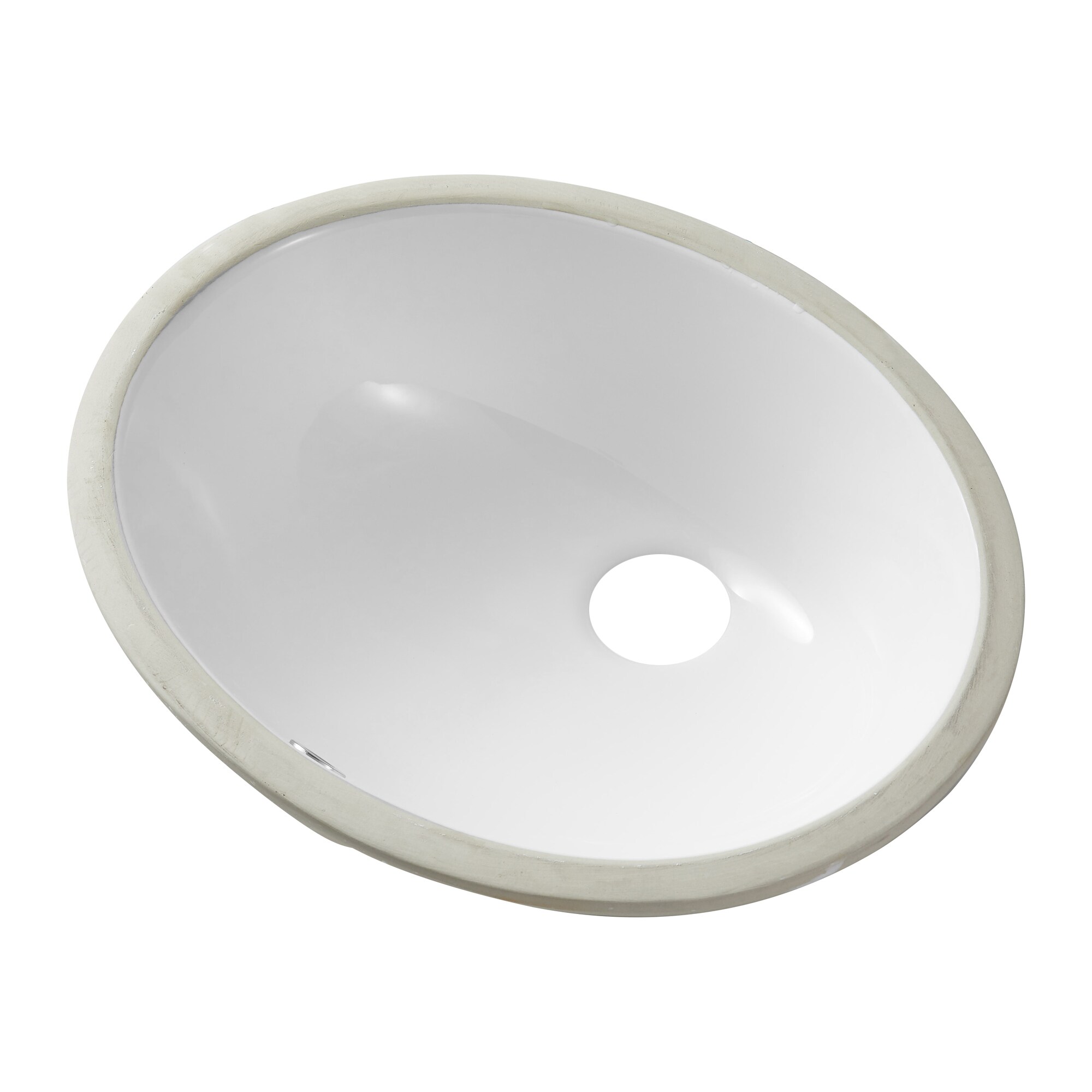 Clihome MD-BL-4538 Ceramic Vessel Oval Modern White Bathroom Sink with Drain Included ( 18.50-Inches x 14.96-Inches )