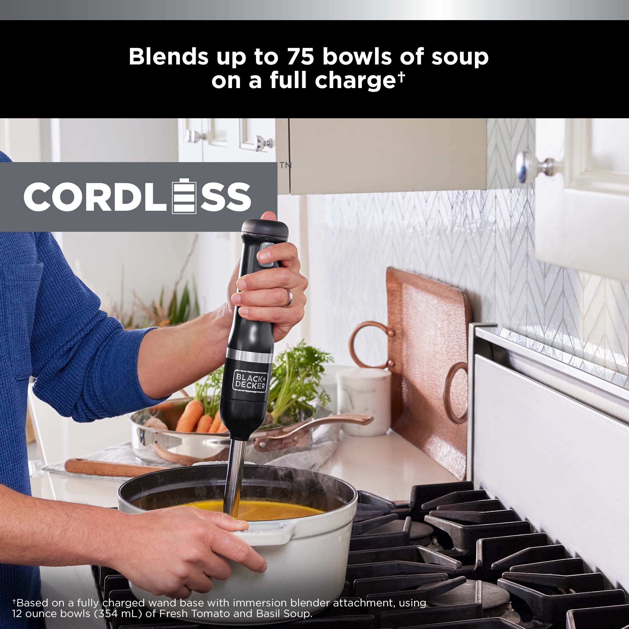 KitchenAid Cordless Variable Speed Black Matte Hand Blender with