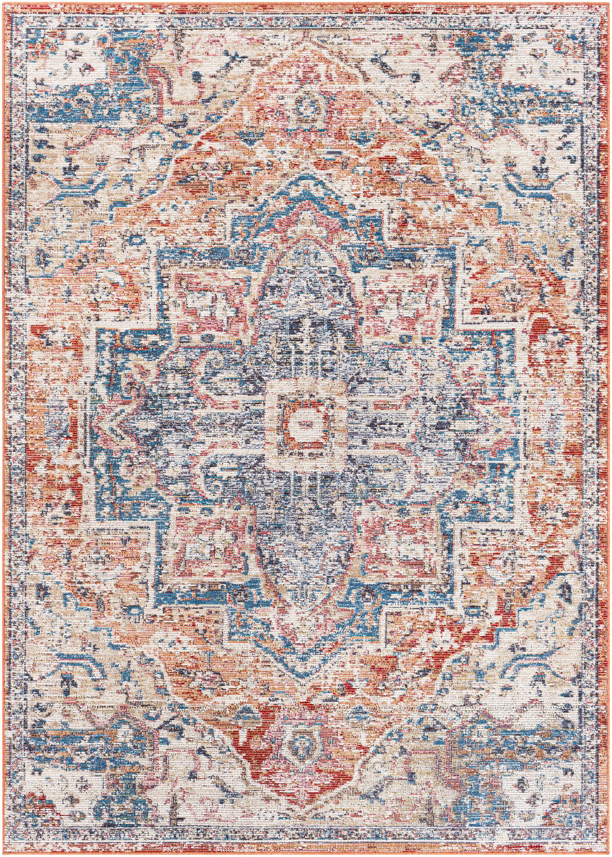 Surya Lavable 3 X 4 (ft) Burnt Orange Indoor Medallion Oriental Area Rug in  the Rugs department at