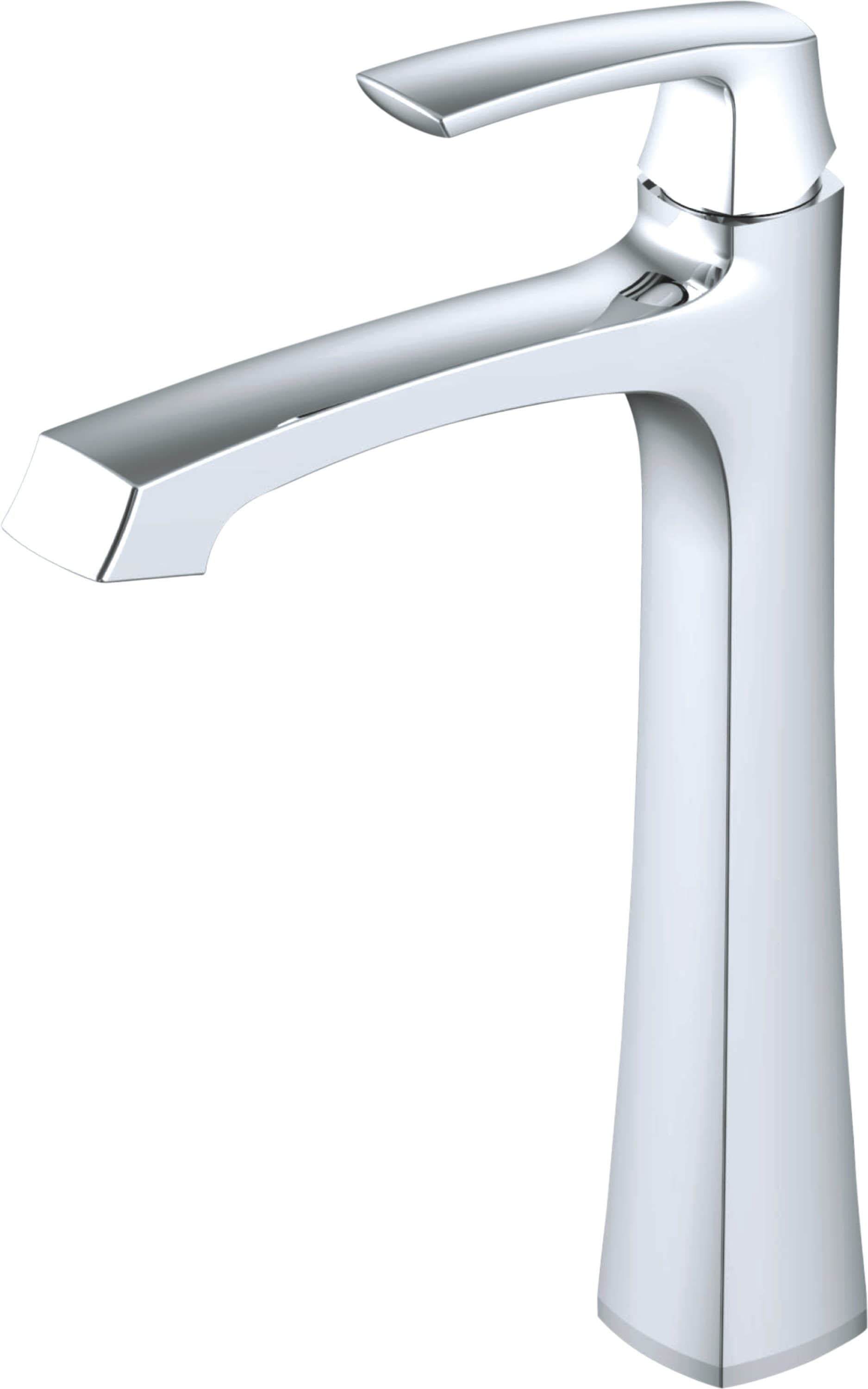 CMI Cardania Polished Chrome 1-handle Vessel WaterSense High-arc Bathroom Sink Faucet with Drain