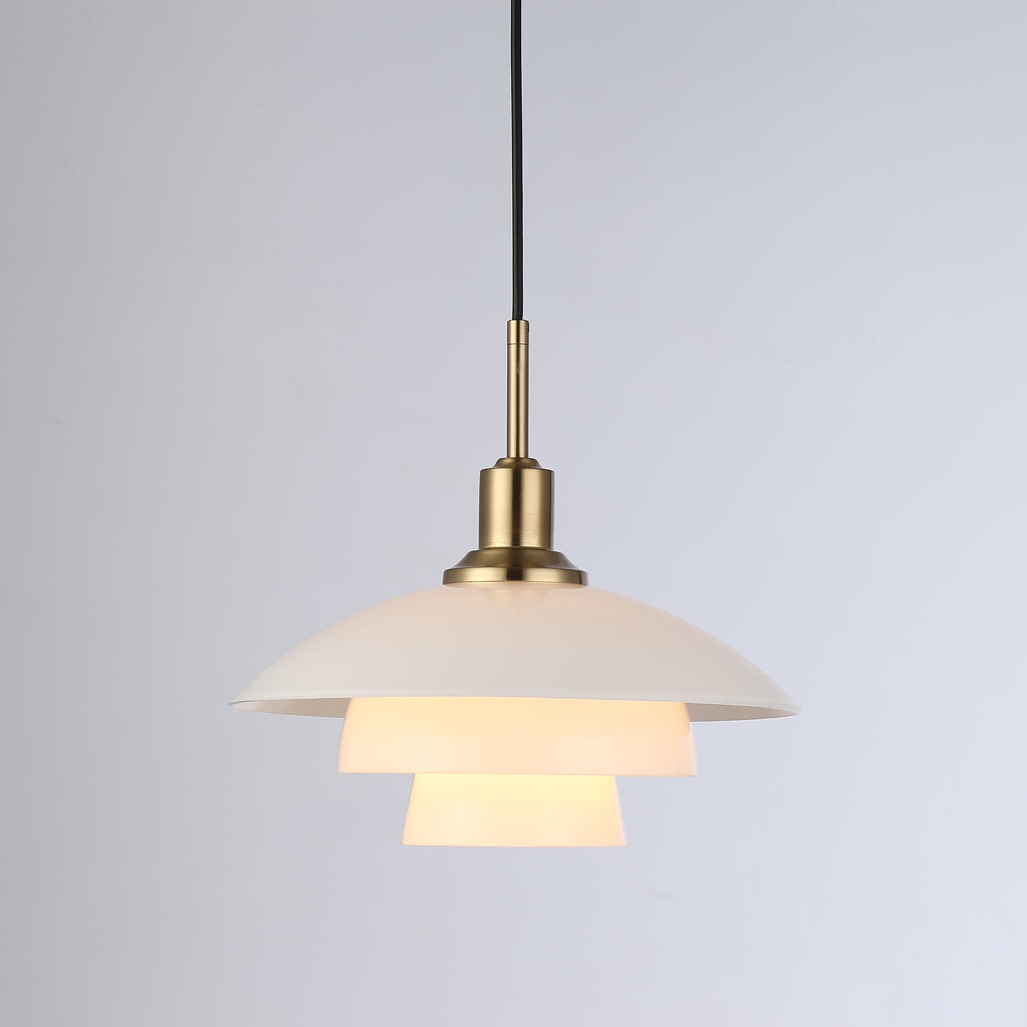 Zompoo 1 -Light Gold Metal Chandelier