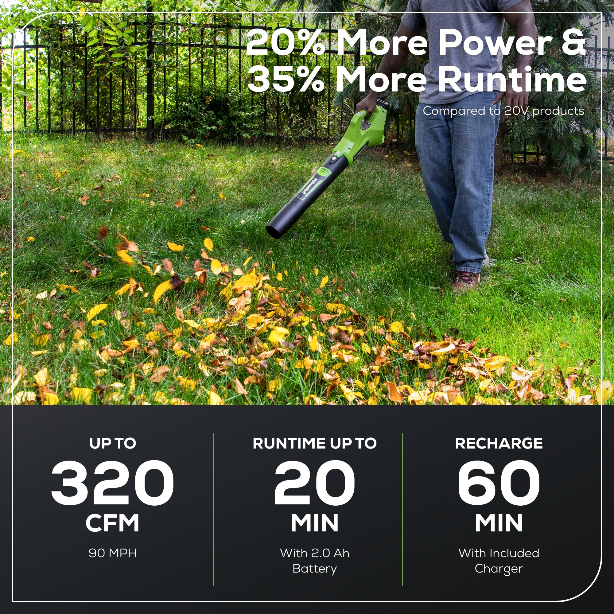 Greenworks BL24B212 Cordless-Electric-Blowers - View #3