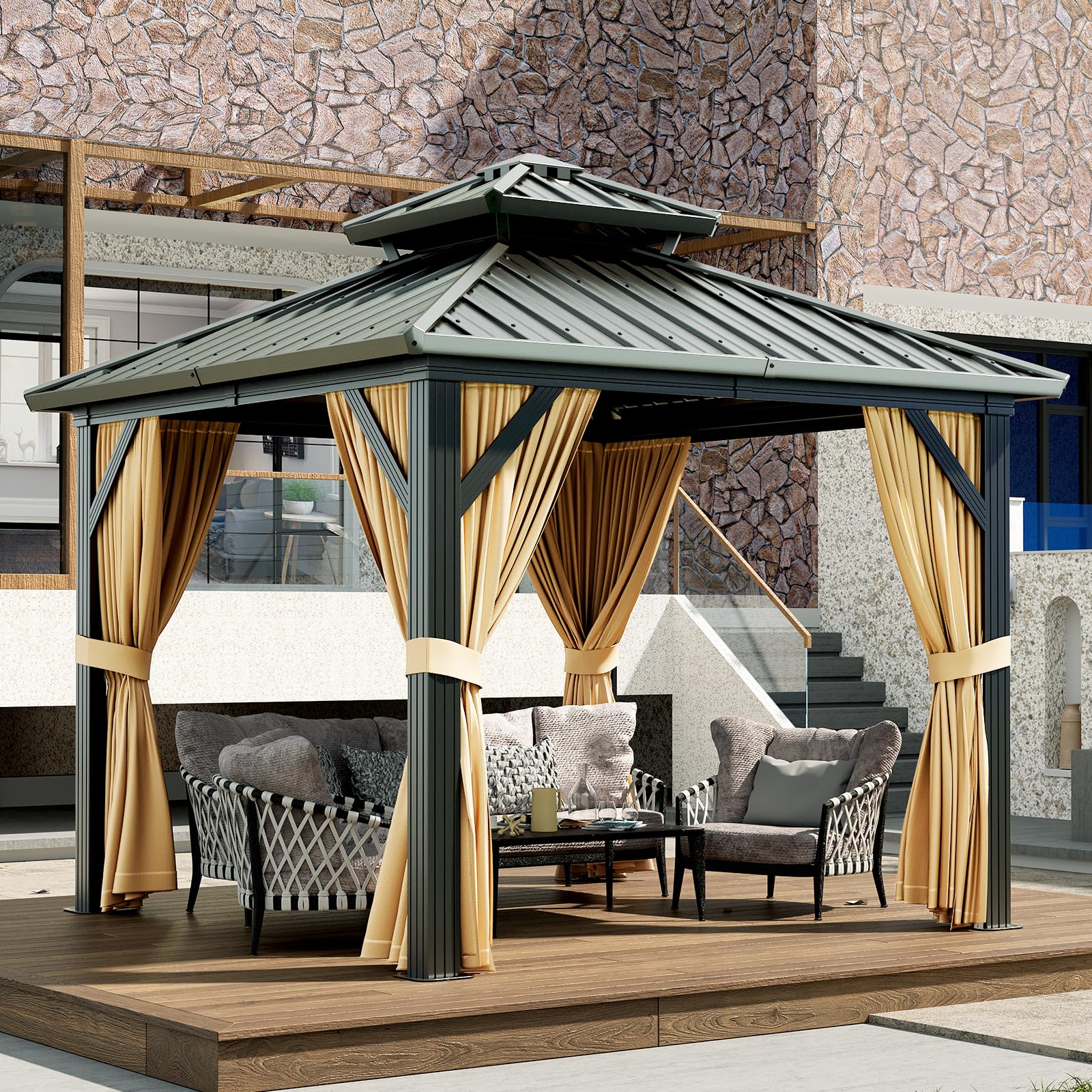 IdealHouse C145WLZLX8LC Wood-Resin-Gazebos - View #3