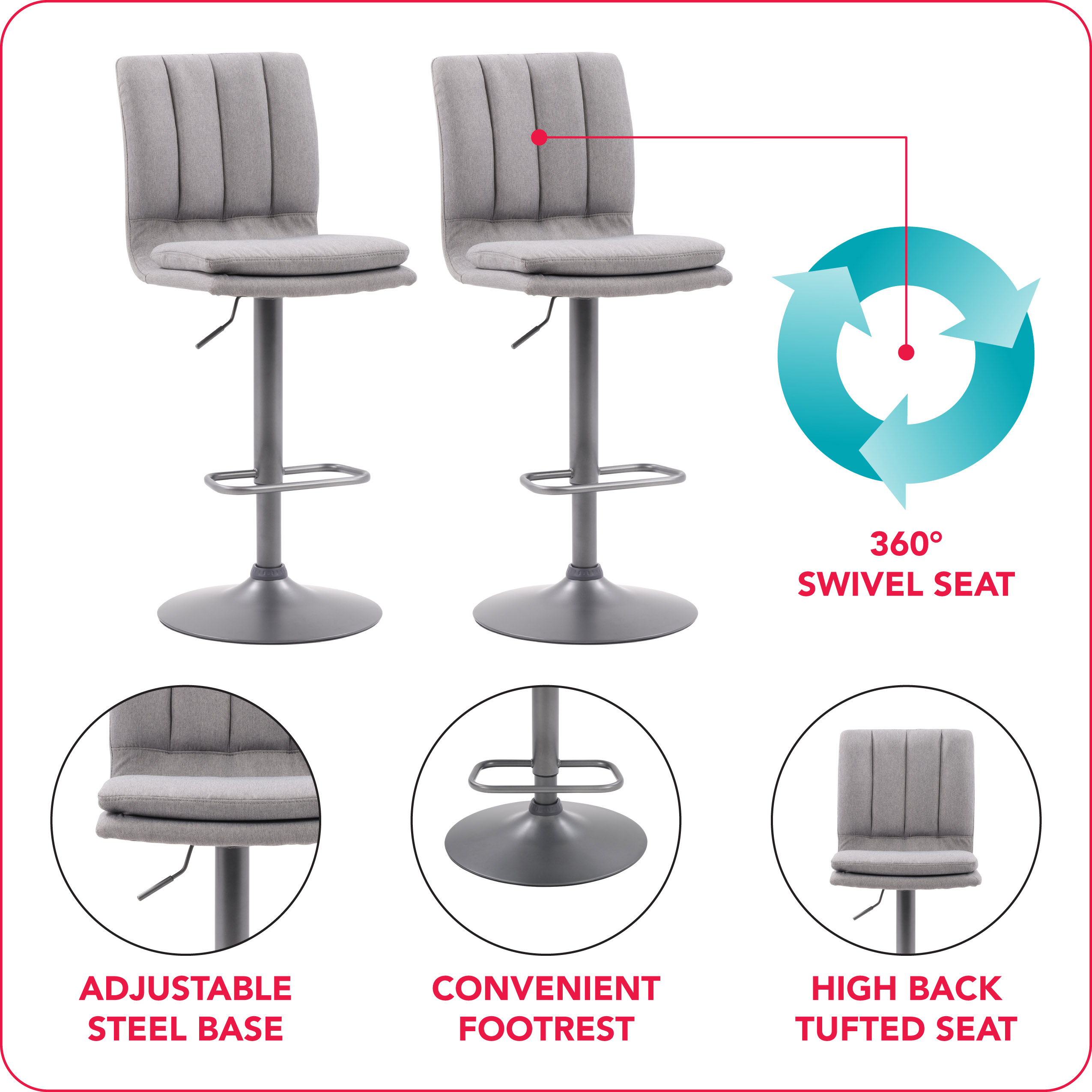 CorLiving DPU-871-B stools - View #8