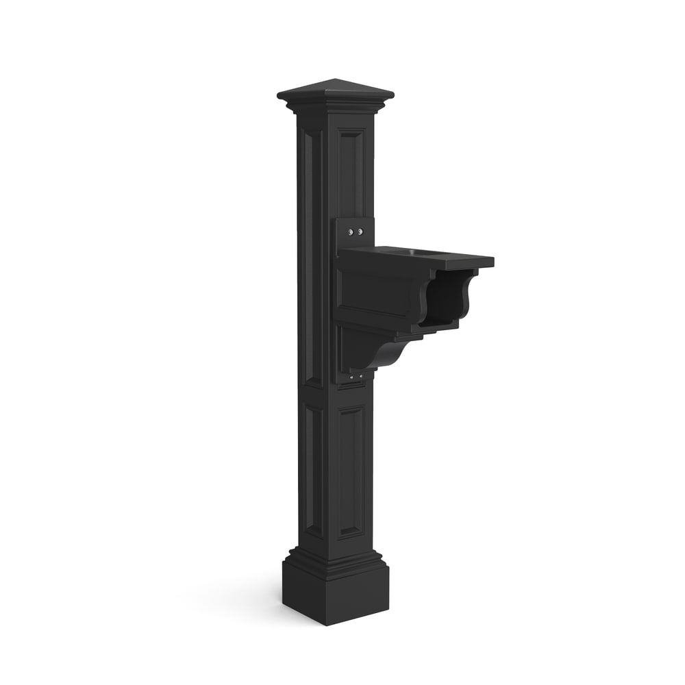 Mayne Black Polymer 4 x 4 Mount Mailbox Post 5846-B Uae Electronic uaeelectronic.com