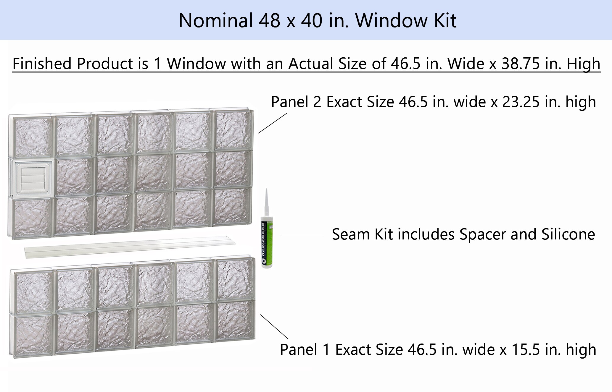 REDI2SET D4840IS Glass-Block-Windows - View #2