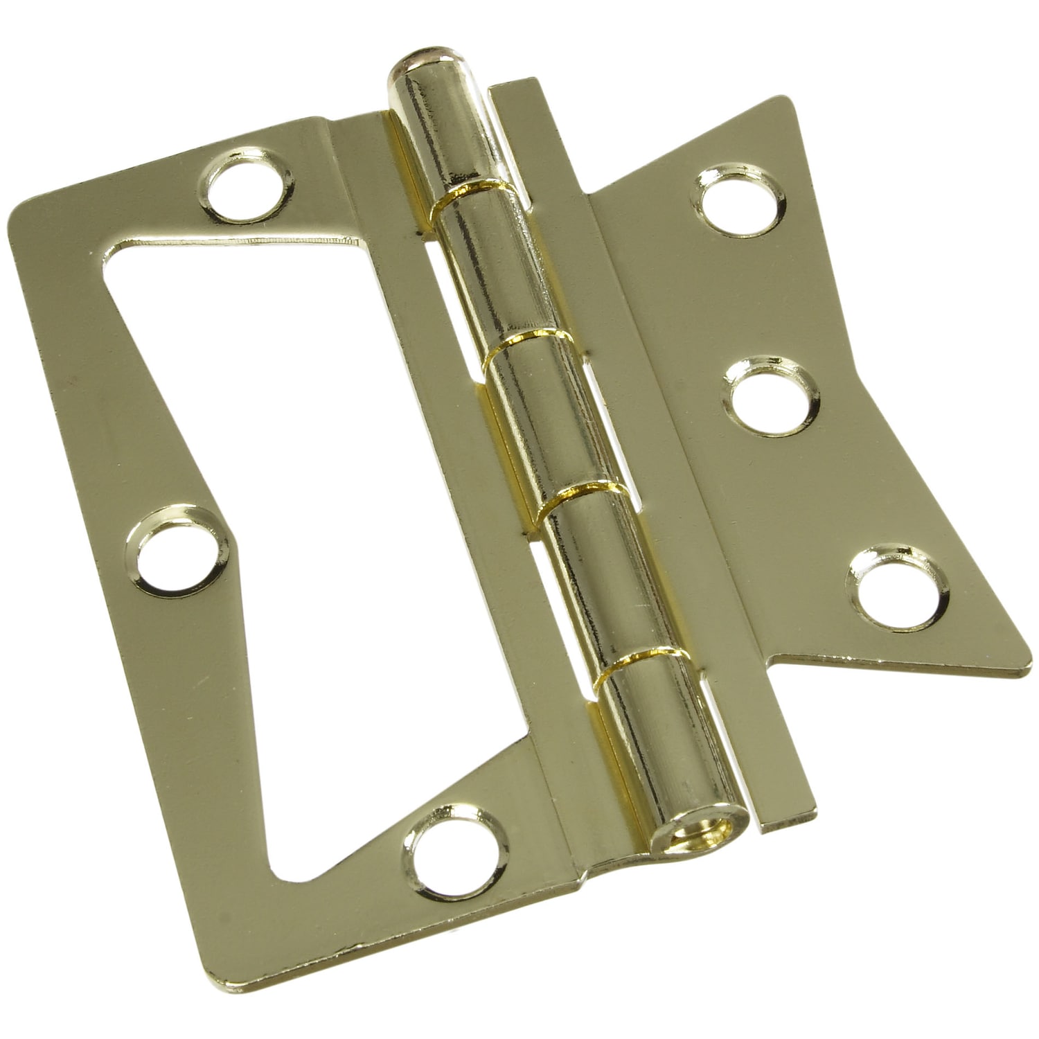 National Hardware 3 1/2 in. L Brass Plated Surface Mounted Hinge 2 pk #N244-806-96A1