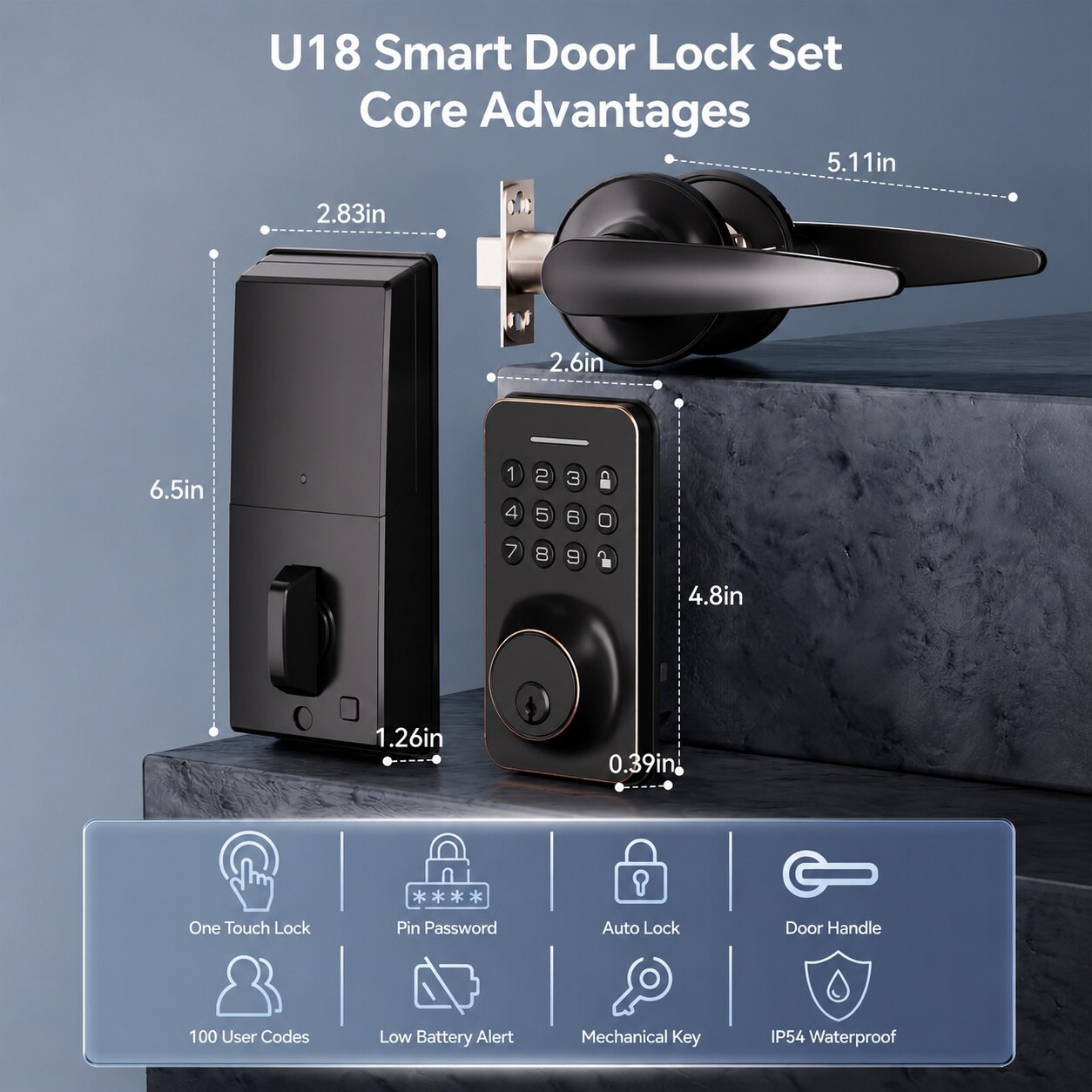 Afoxsos LAF0811F200 Electronic-Door-Locks - View #5
