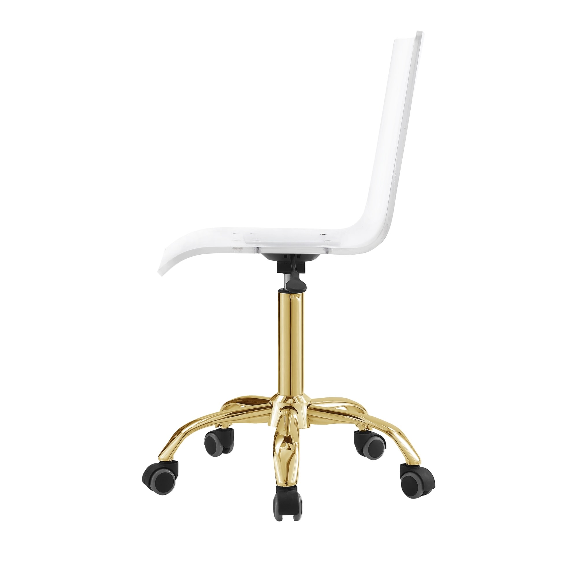 clear and gold office chair