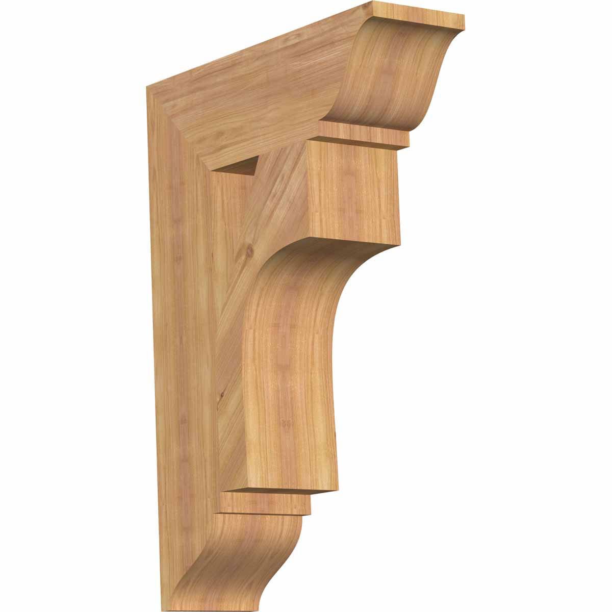 Ekena Millwork BKT06X20X28WTL01SWR Westlake traditional smooth 5-1/2-in x 20-in x 28-in Western red cedar Brown Wood Standard bracket