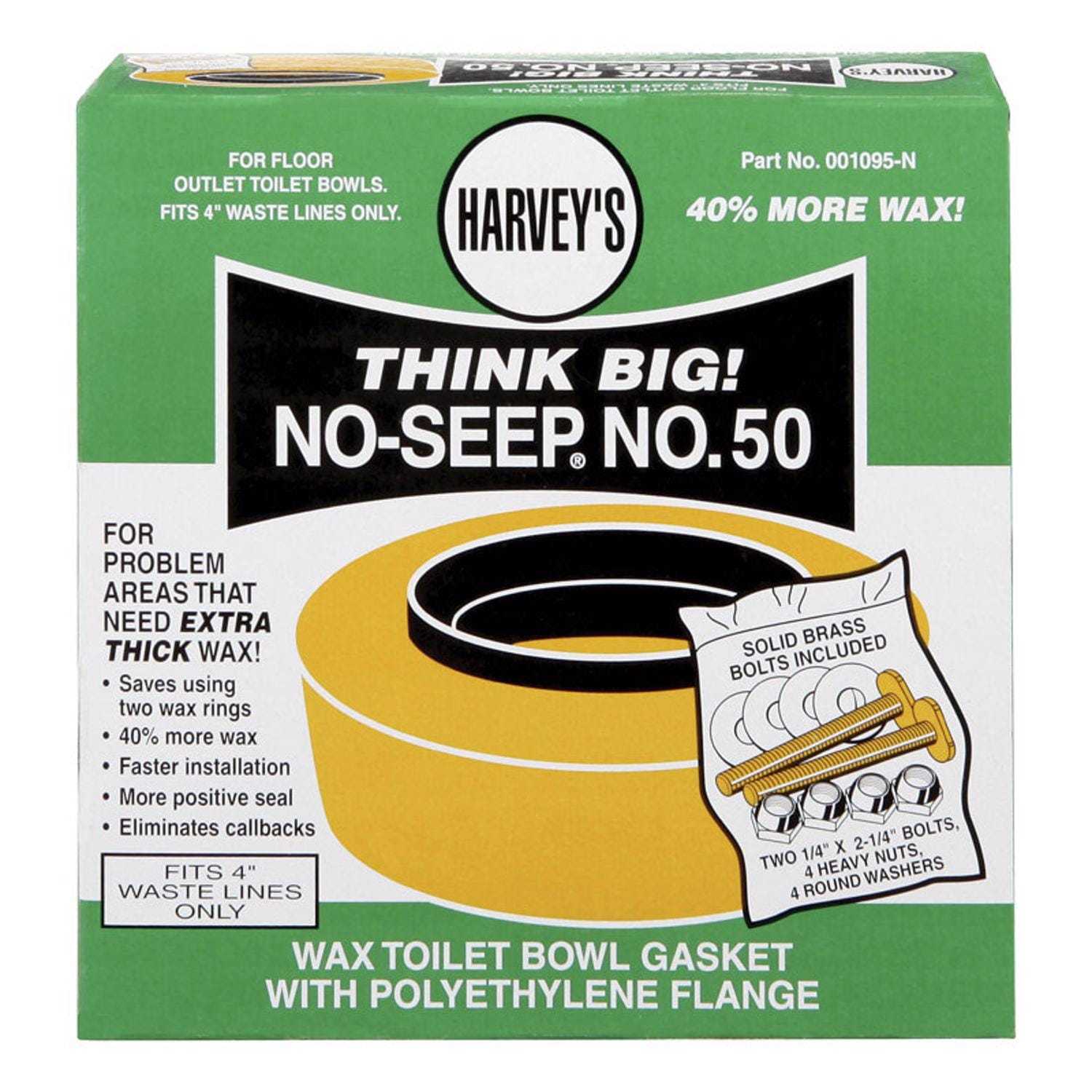 Harvey - 's Toilet Bowl Gasket with Wax Flange Polyethylene