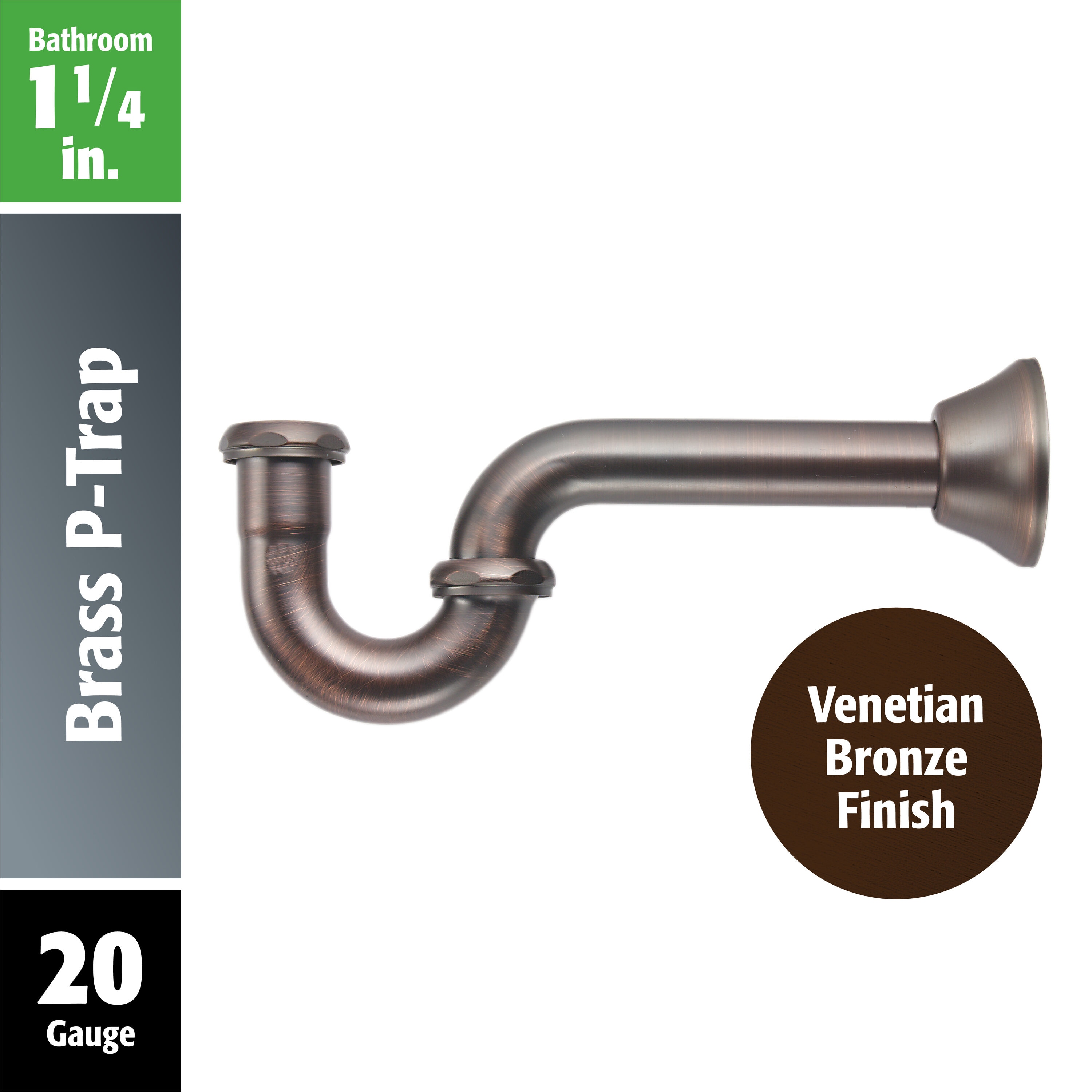 Keeney K100VB 1-1/4-in Brass P-trap