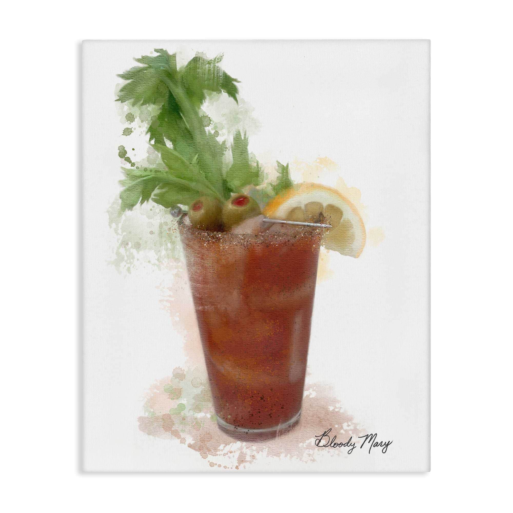 Stupell Industries BS-500-CN-24X30 Modern Bloody Mary Canvas Wall Art By Matthew Piotrowicz 24 x 30