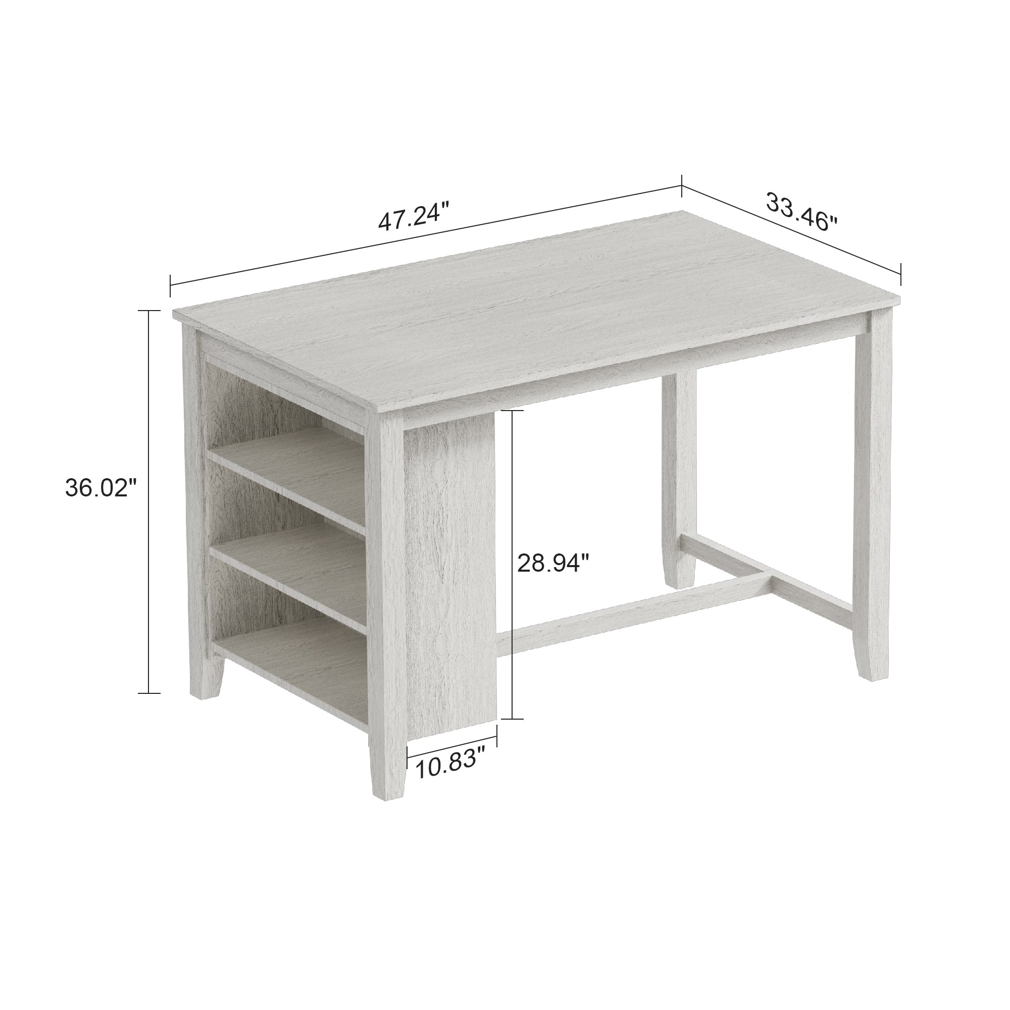 Vecelo LOE-AE-T30-GRY Dining-Tables - View #2