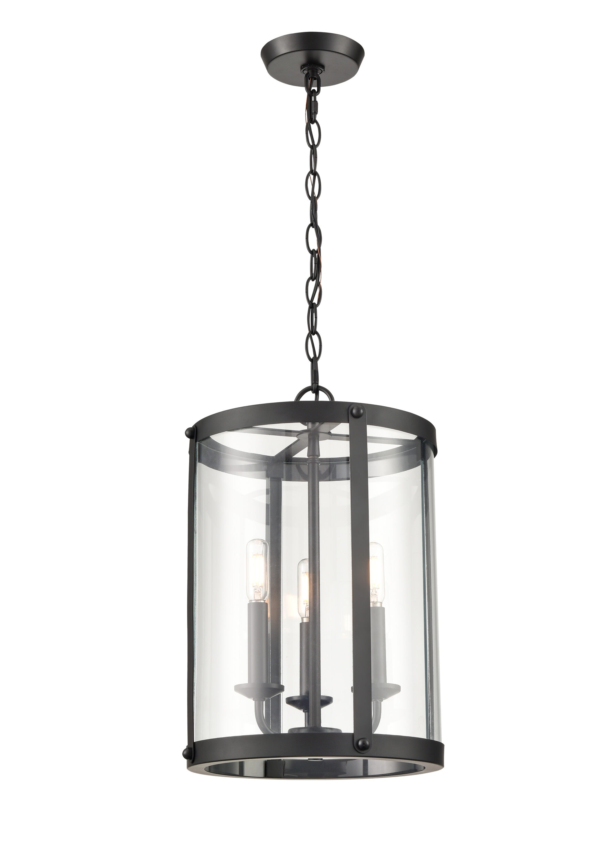 Matte Black Glass Indoor/Outdoor LED Flush Mount Light Fixture