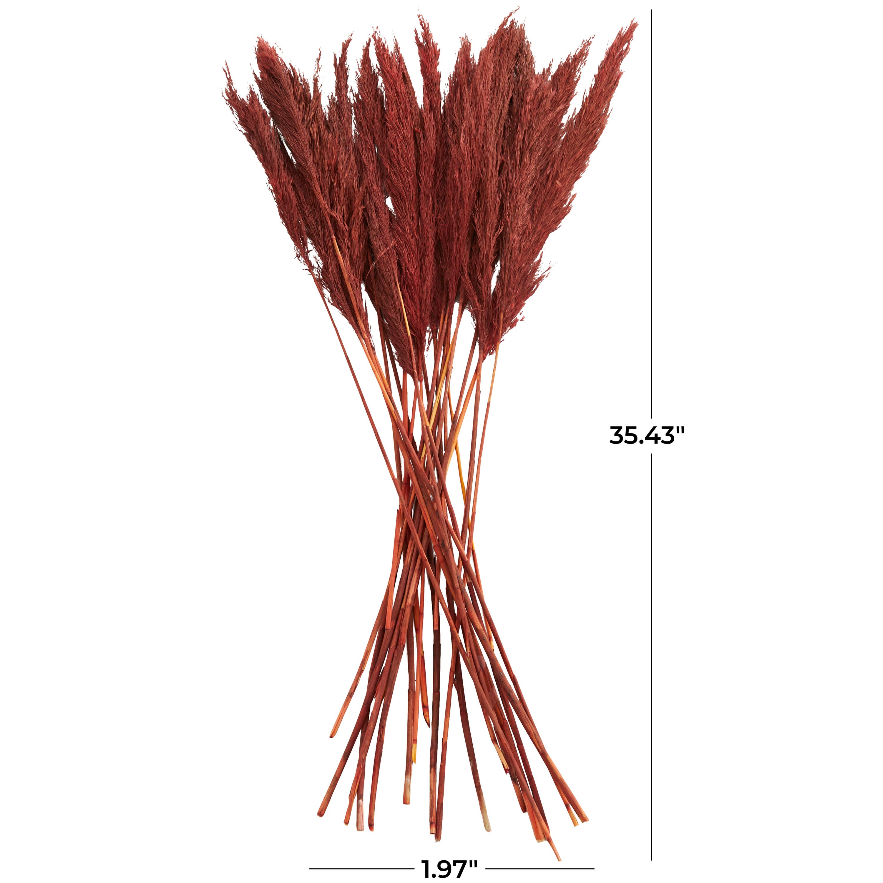 Grayson Lane 35-in Red with Long Stems Indoor Artificial Bamboo ...
