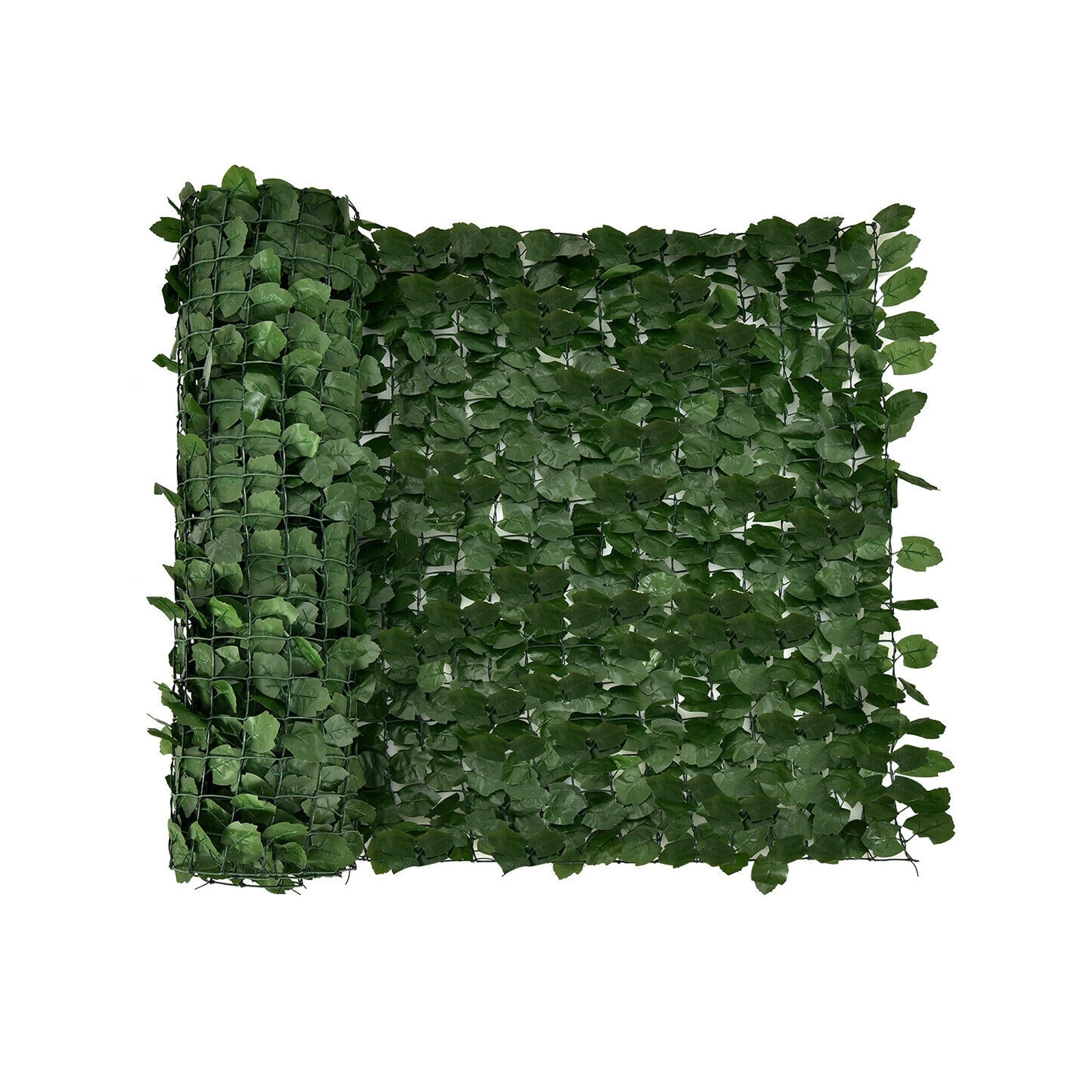 Slickblue 118 Inch W x 39 Inch H- Artificial Ivy Privacy Fence Screen 4-Pack Dark Green Polyester Panel Patio Balcony Garden Indoor Use