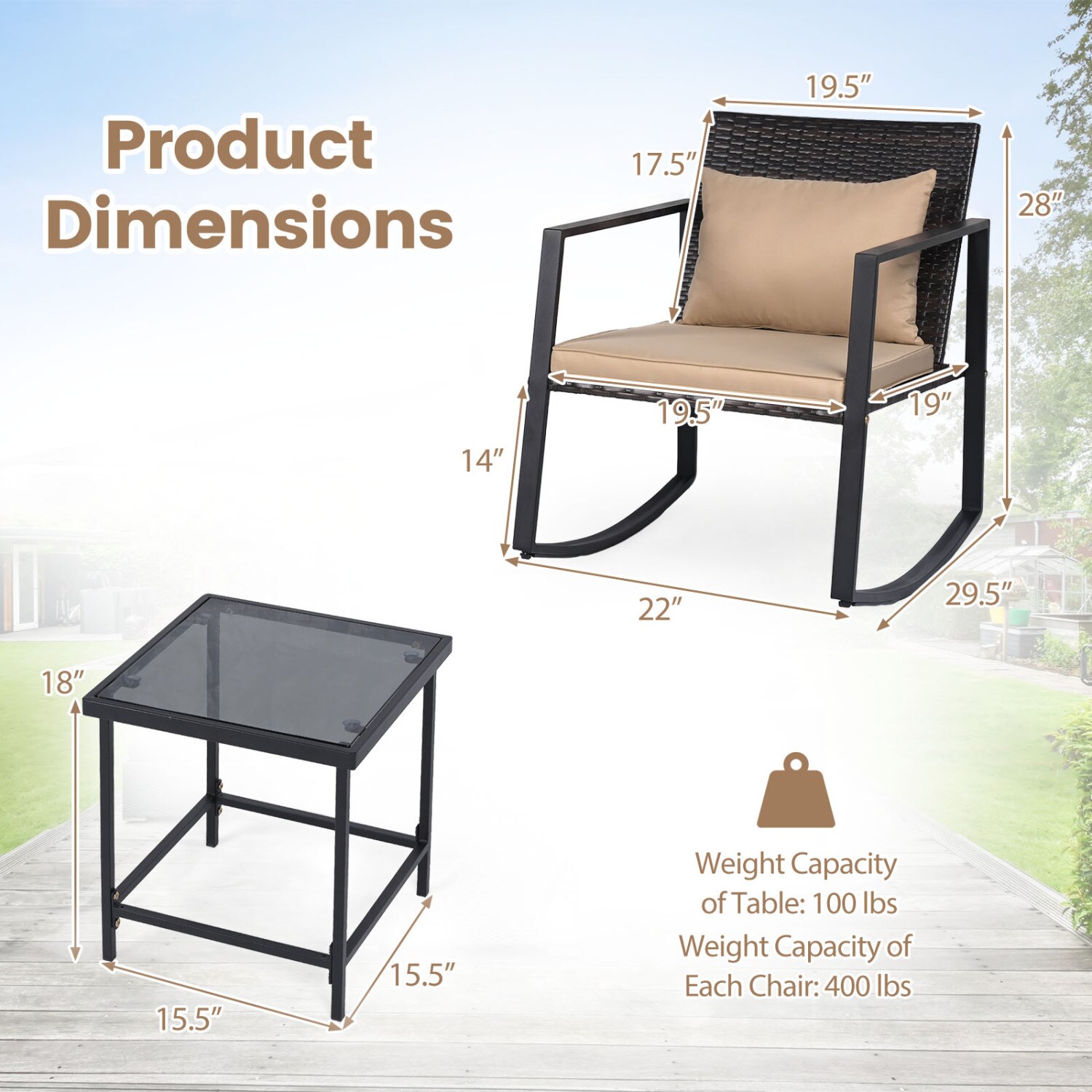 Volenca VOL-5W8B5K Patio-Conversation-Sets - View #3