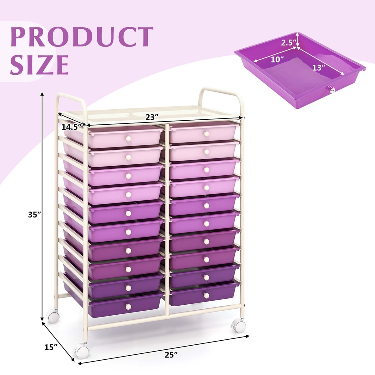 Costway HCST05075 Office-Carts - View #3