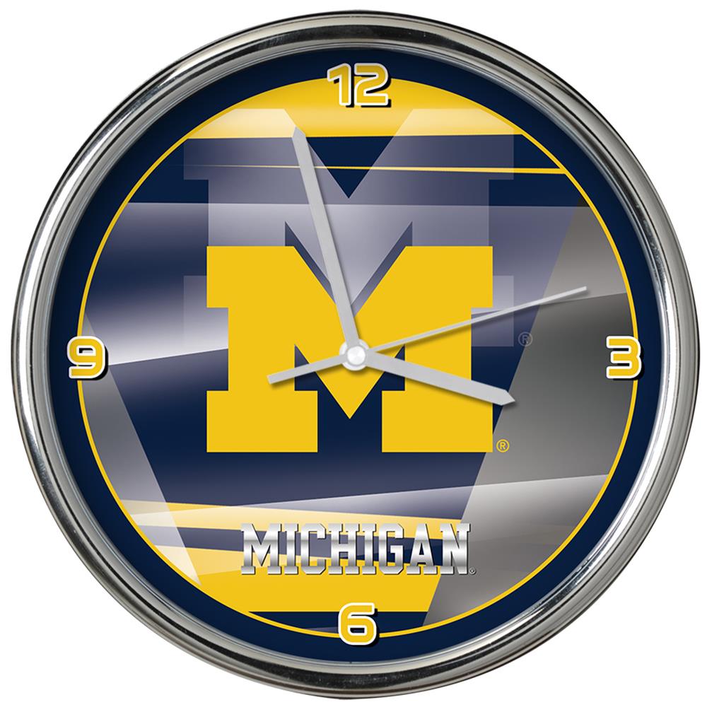 The Memory Company COL-MH-2655 Michigan Wolverines Analog Round Wall Classic