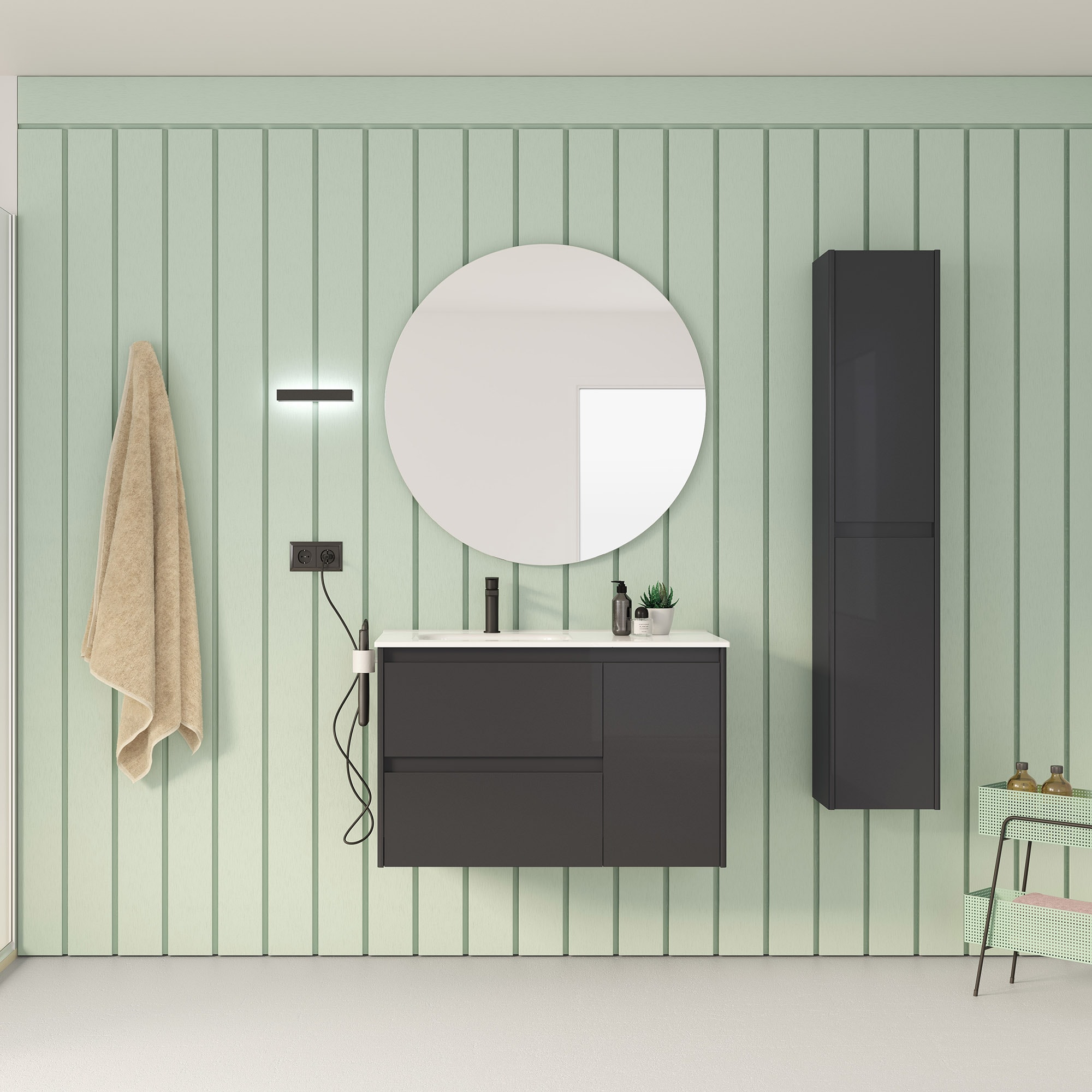 WS Bath Collections AMBRA 90 PACK 2 AN Bath-Vanity-Combo - View #3
