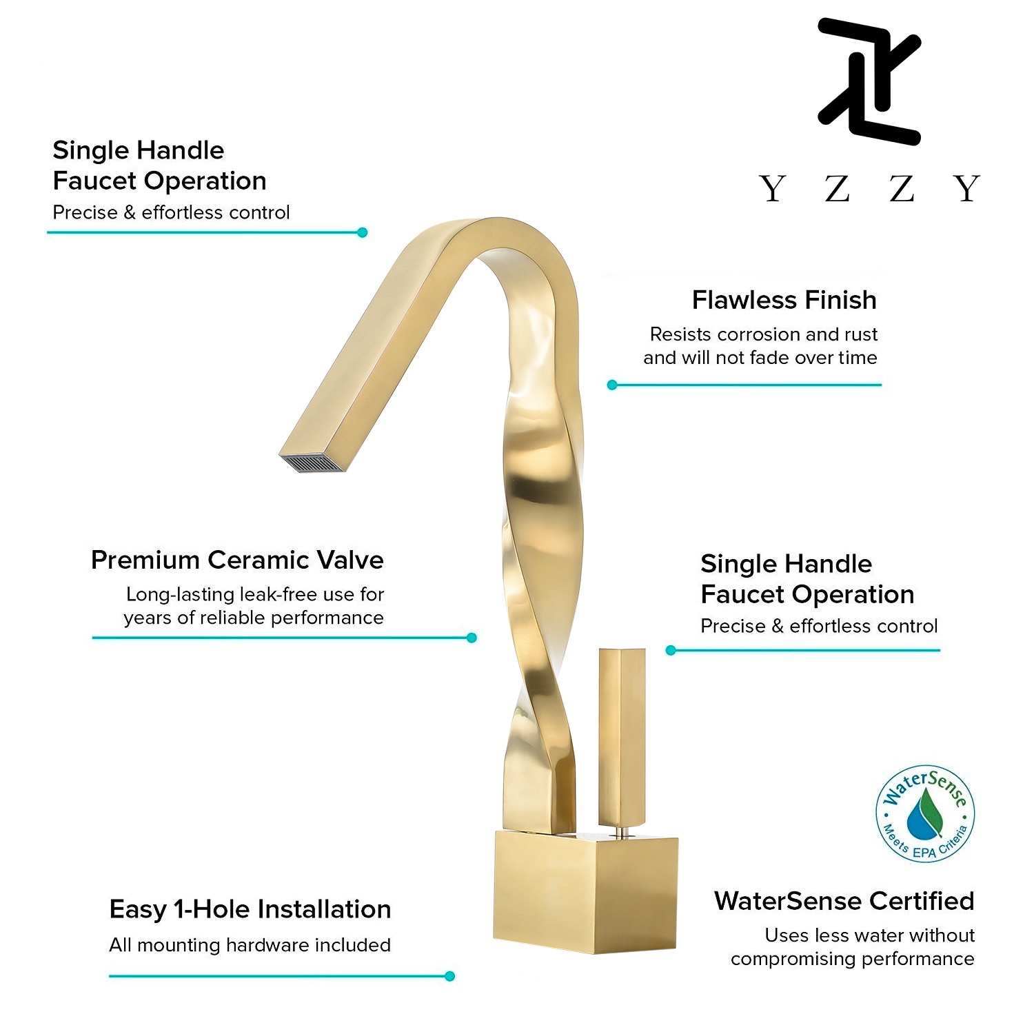 YZZY US-AM-3132SG Lavatory-Faucets - View #11