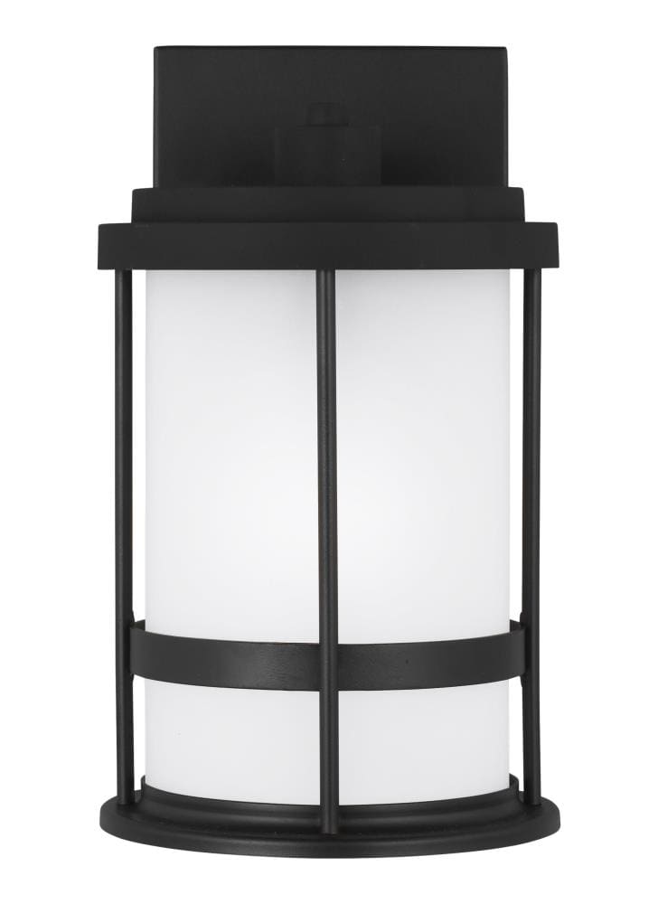 Generation Lighting 8590901DEN3-12 Wilburn 1 -Light 10.25-in H Black Hardwired Dark Sky Outdoor Wall Light