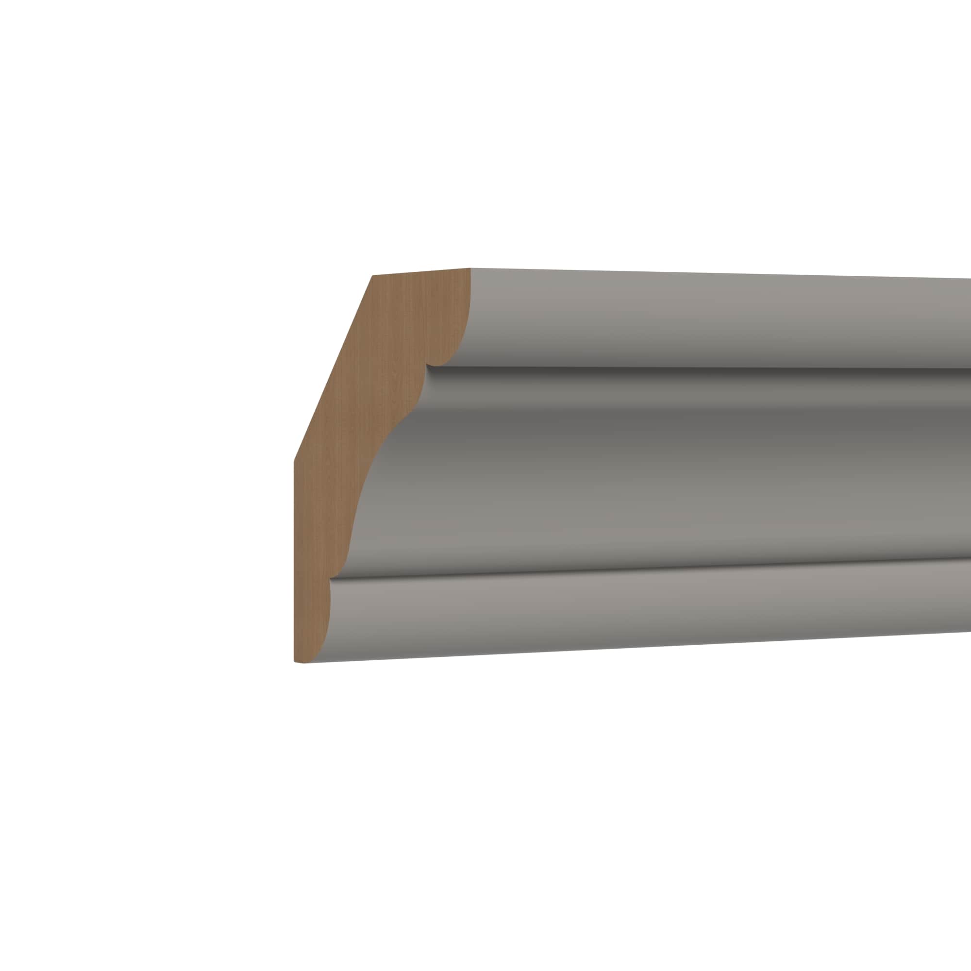 KraftMaid Momentum - Deveron Inside Corner Moulding 96-in W x 0.75-in H x 0.75-in D Pebble Grey P...