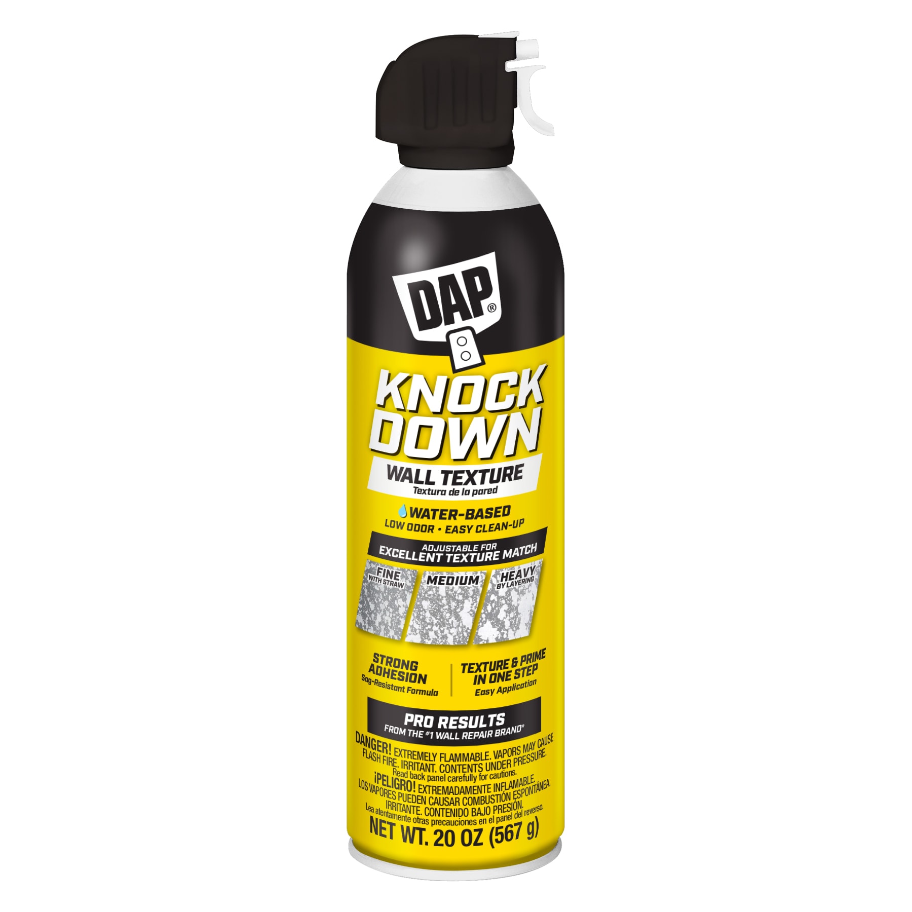 DAP 7079850020 20 Fluid ounce(s) White Knockdown Water-based Wall Texture Spray