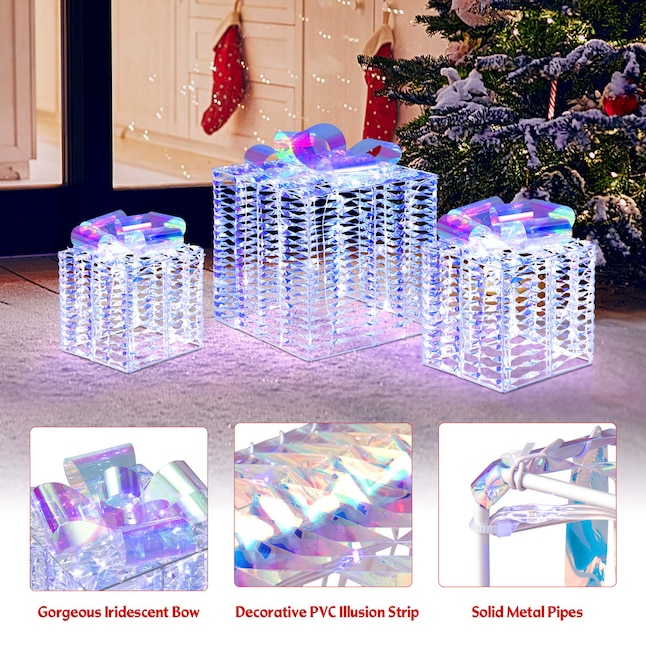 Costway 13-in Lighted Gift Box Christmas Decor LWS00725 at Costway 13-in Lighted Gift Box Christmas Decor LWS00725 at