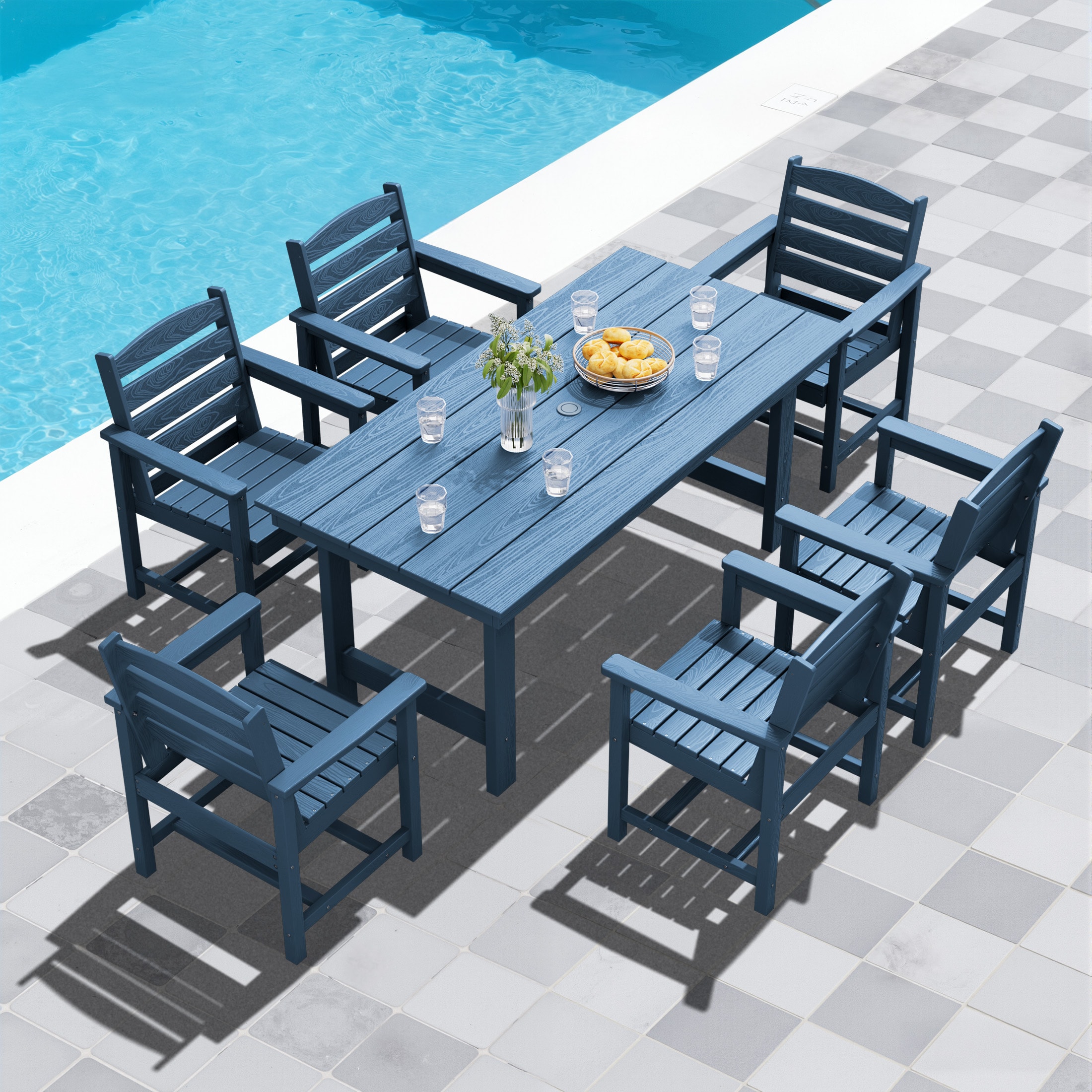 child patio set with umbrella Amazon.com: Costzon Kids Picnic Table, Kids Outdoor Table with 2 Folding  Chairs, Height Adjustable Umbrella, Portable Children Outdoor Furniture for  Patio, Garden, Backyard (Blue Ocean) : Patio, Lawn & Garden
