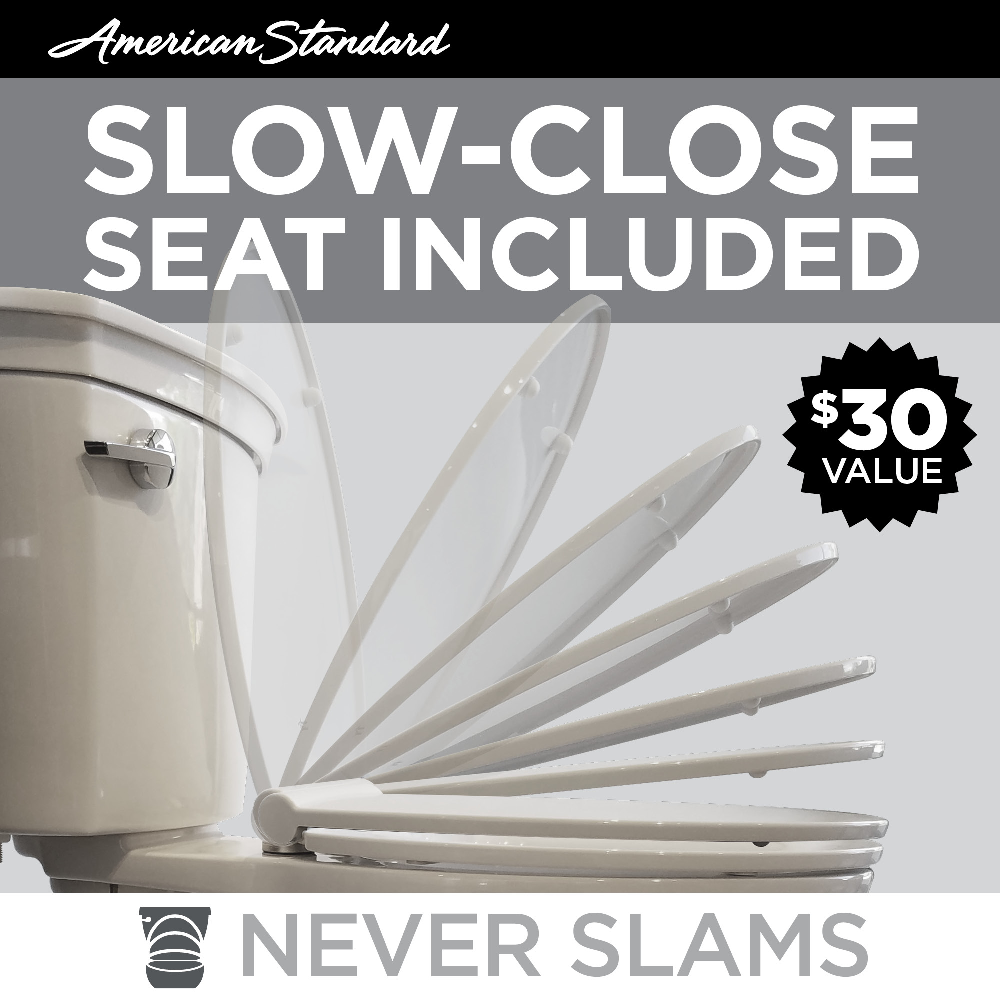 American Standard Champion White Elongated Standard Height