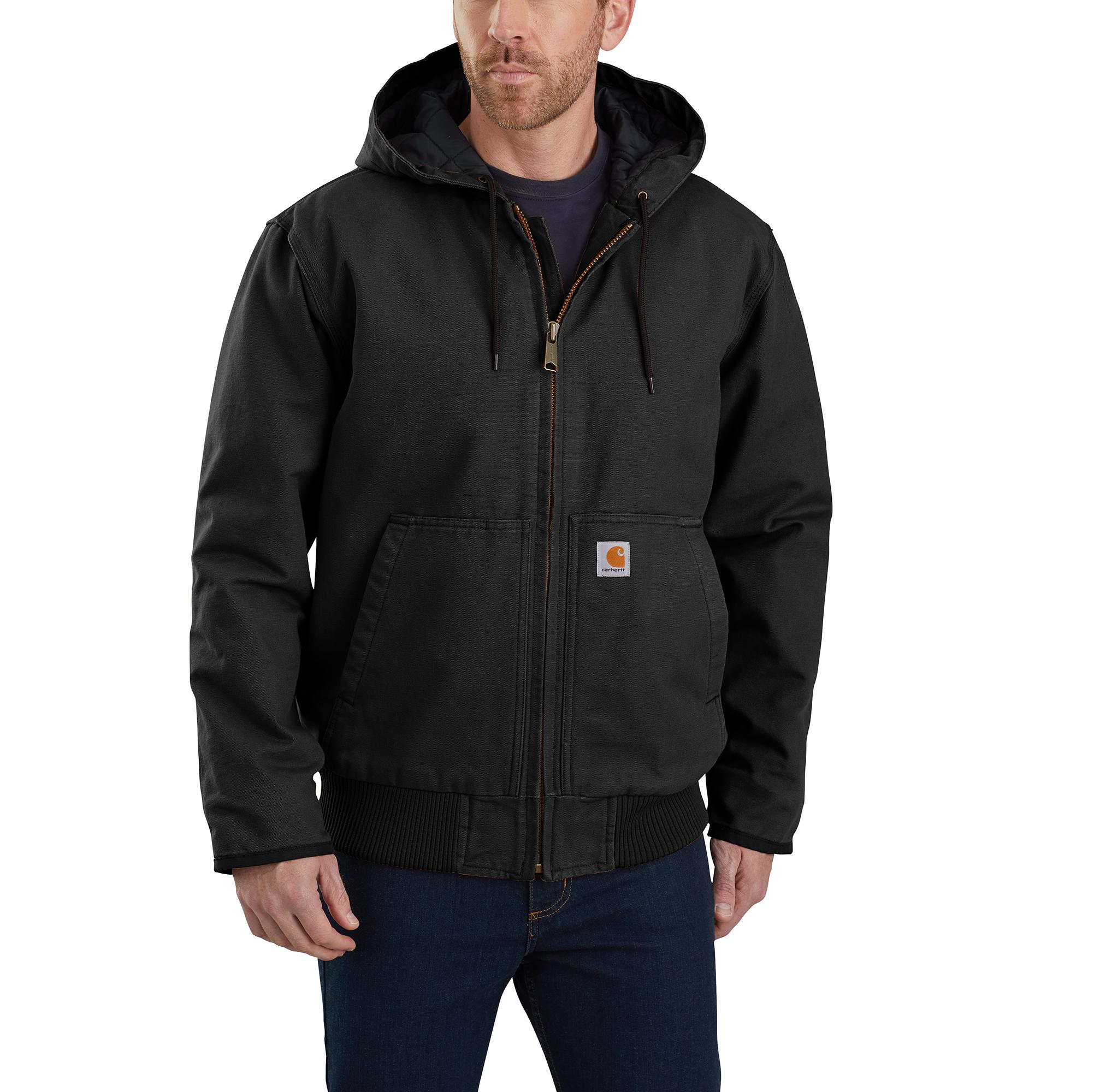Carhartt Men's Black Duck Hooded Insulated Work Jacket (2X Large) in the  Work Jackets & Coats department at