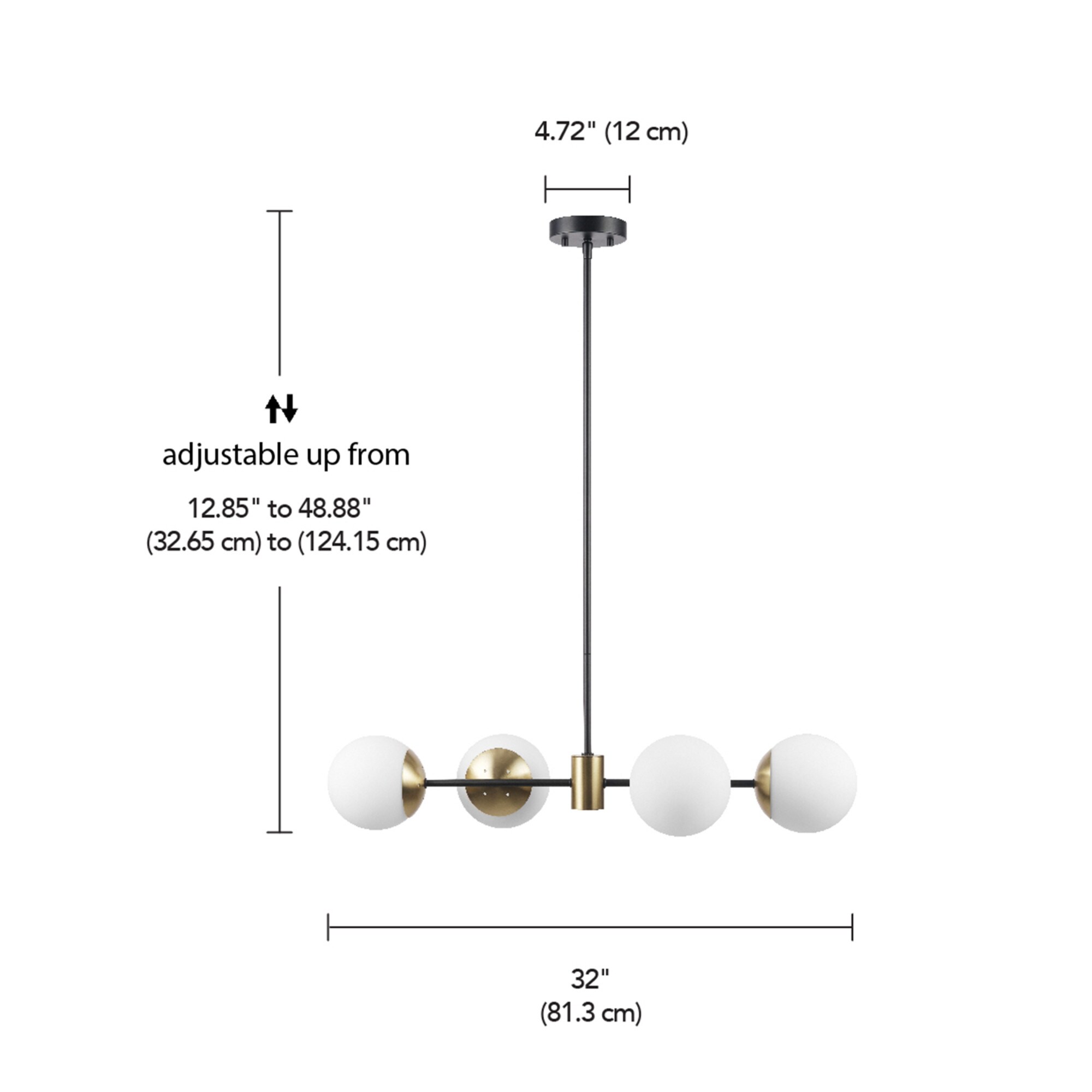 Globe Electric 4-Light Matte Black Modern/Contemporary Led, Dry Rated ...