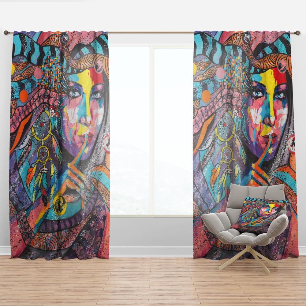 Designart CTN18228-52-90 90-Inches Multiple colors/finishes Room darkening Thermal lined Rod pocket Single curtain panel