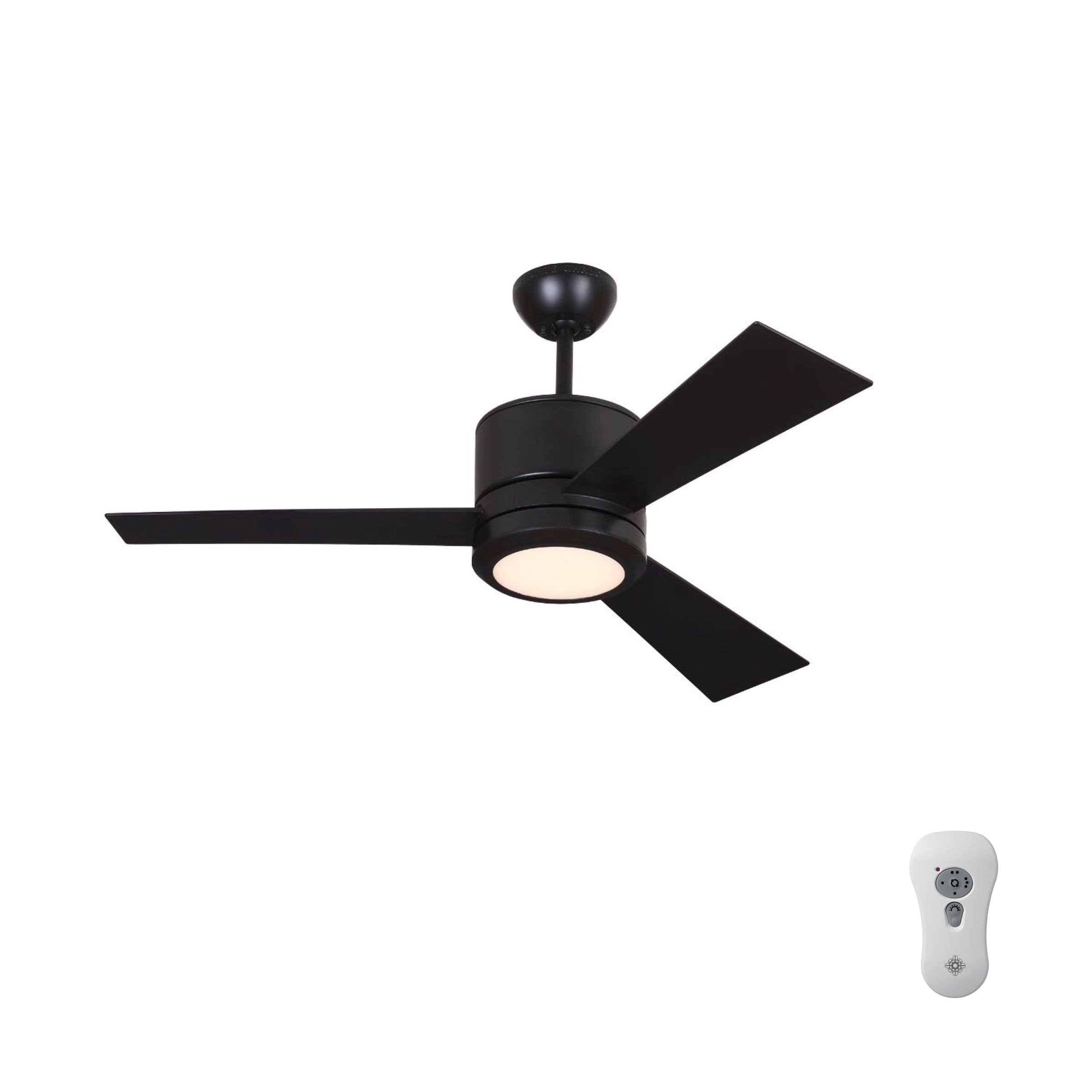Generation Lighting 3VNR42OZD-V1 Vision 42-in Oil Rubbed Bronze Integrated LED Indoor Ceiling Fan with Light and Remote (3-Blade)