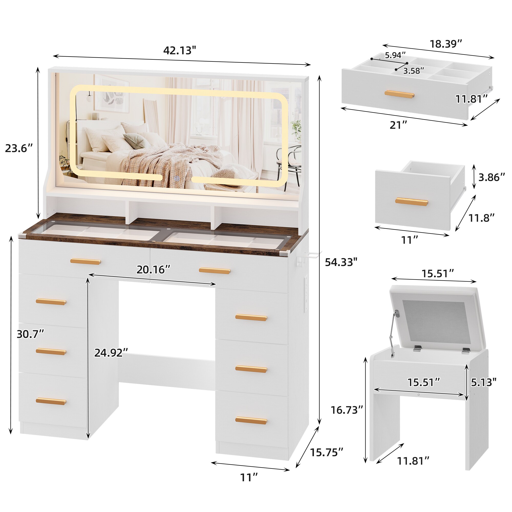 Garvee JKLLKL78 Bedroom-Vanities - View #2