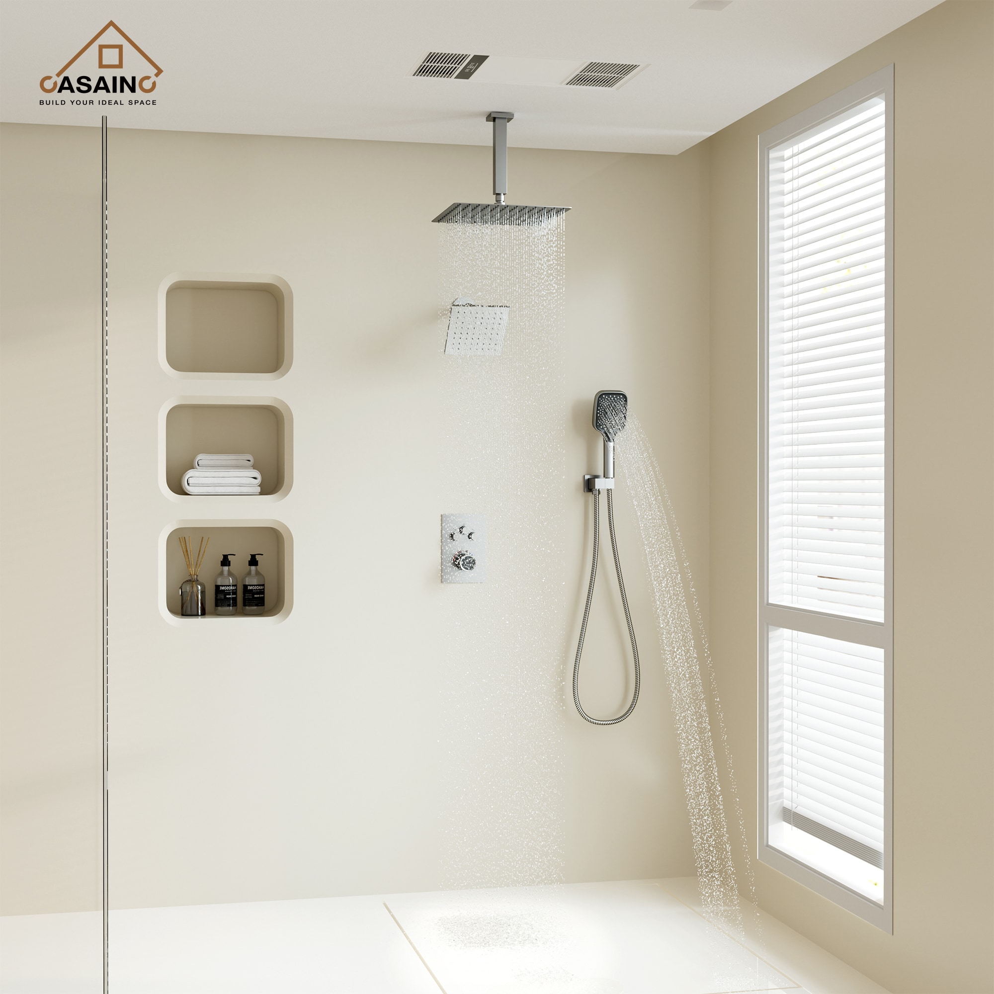CASAINC CS6222-12BN Showerhead-Bar-Panels - View #4