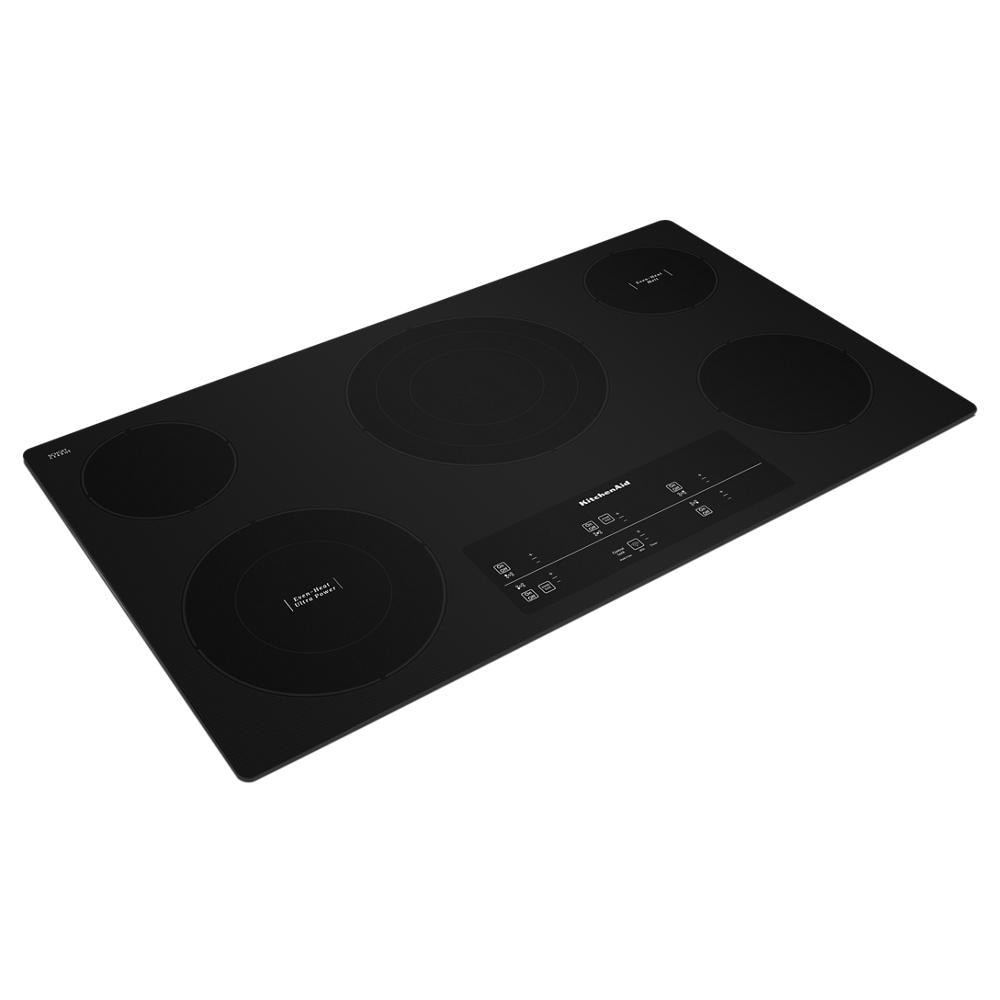 KitchenAid 36 Electric Cooktop with 5 Elements and Knob Controls - Black