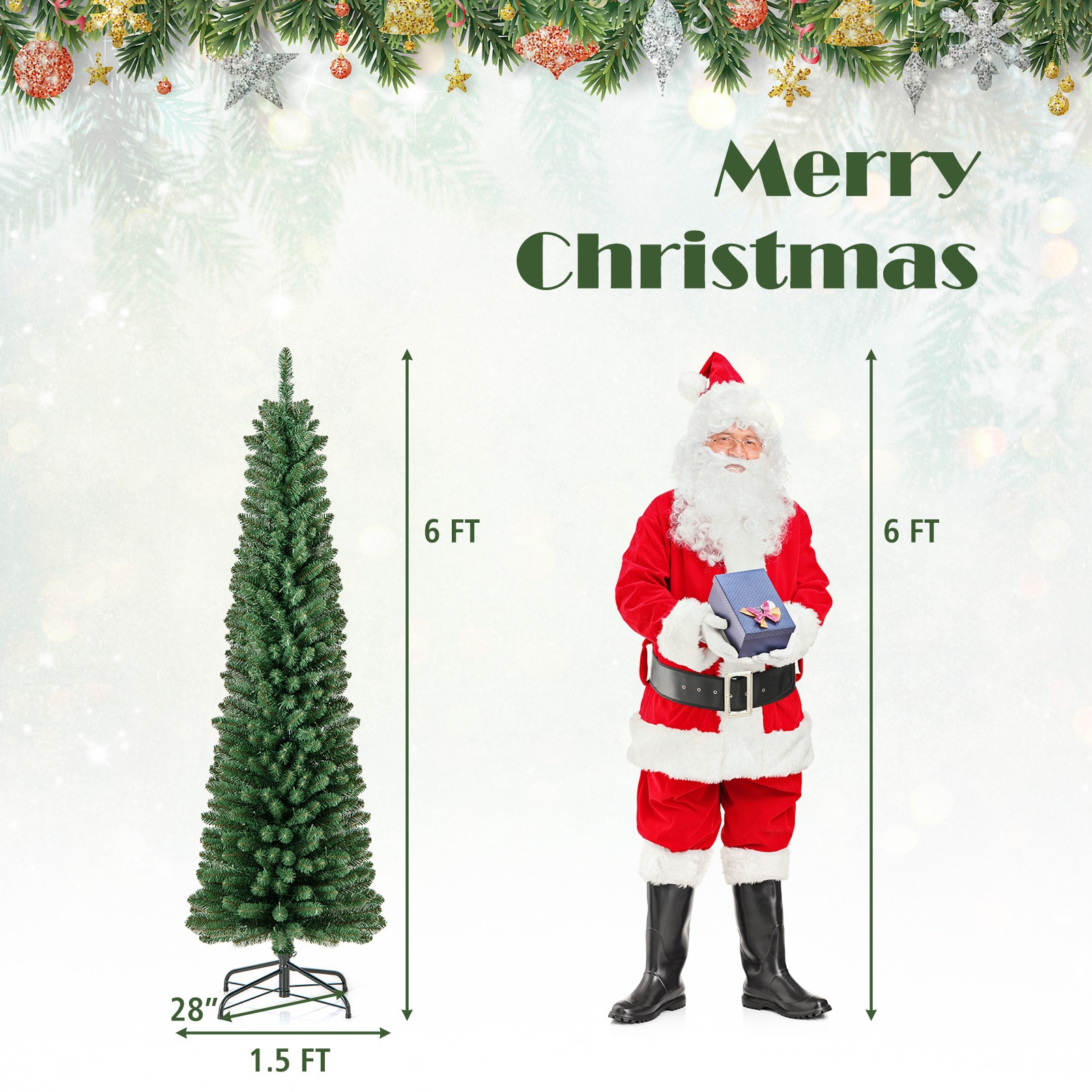 WELLFOR TX-HGY-10019US Artificial-Christmas-Trees - View #12