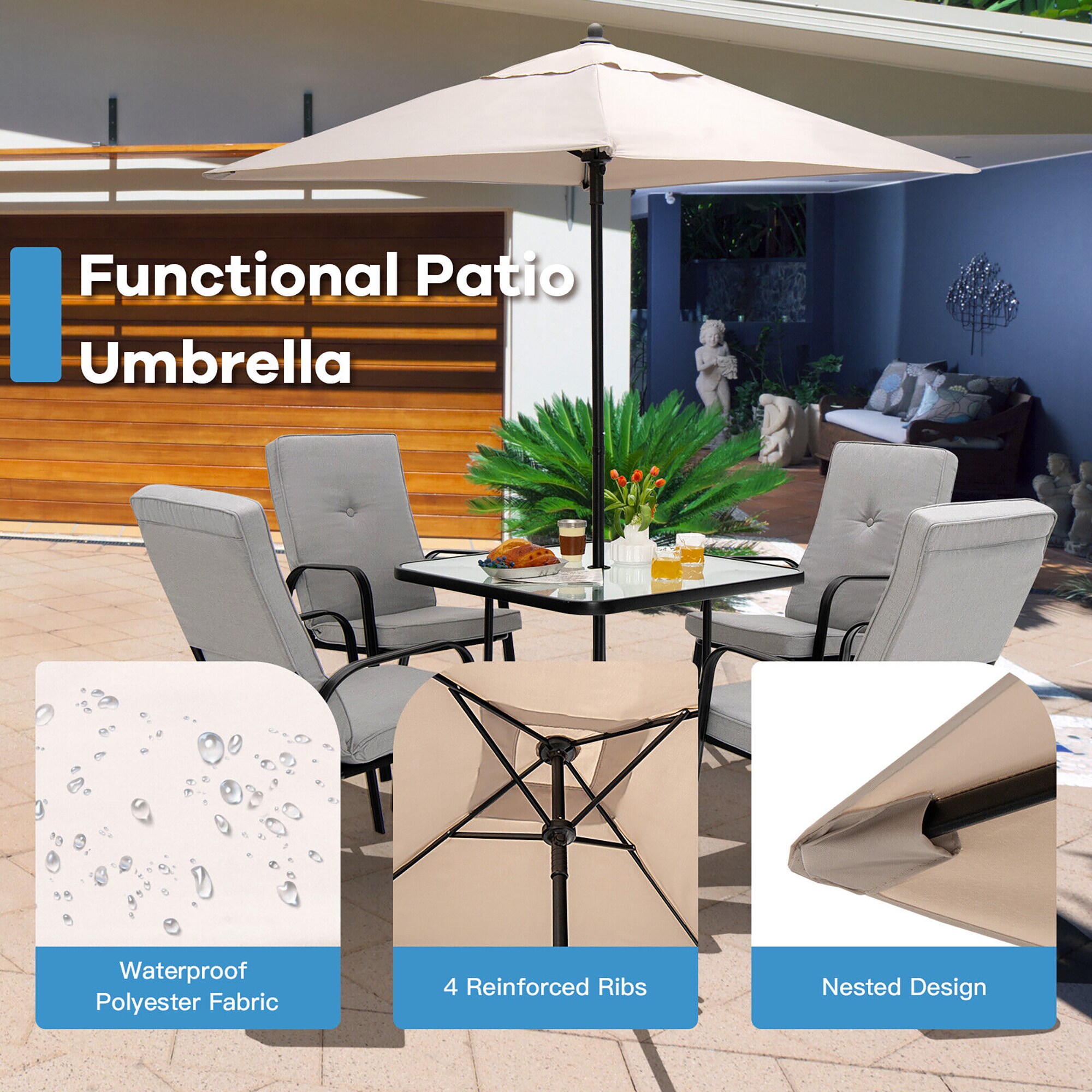 Forclover HYFW-405GR+ Patio-Dining-Sets - View #2