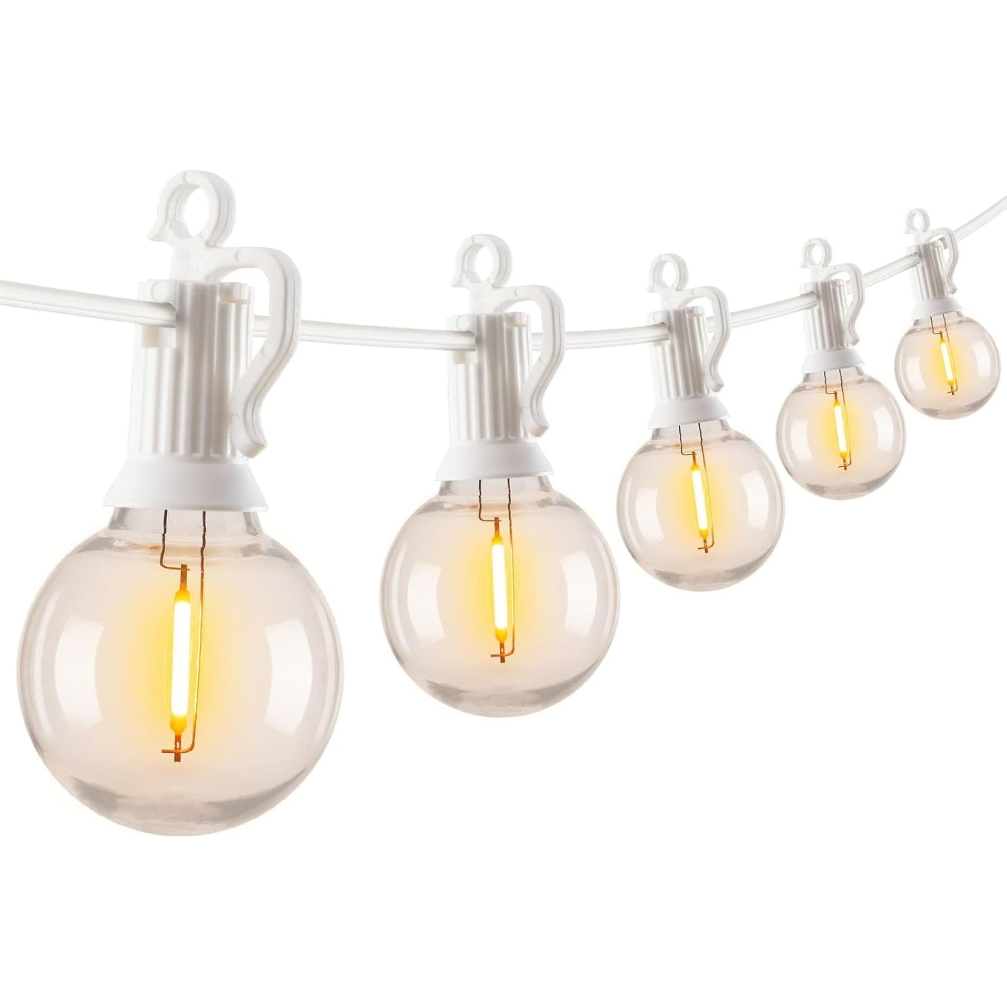 Angel Sar 29ft LED Outdoor String Lights with Shatterproof G40 Edison Bulbs for Backyard Garden Patio Decorative Lighting